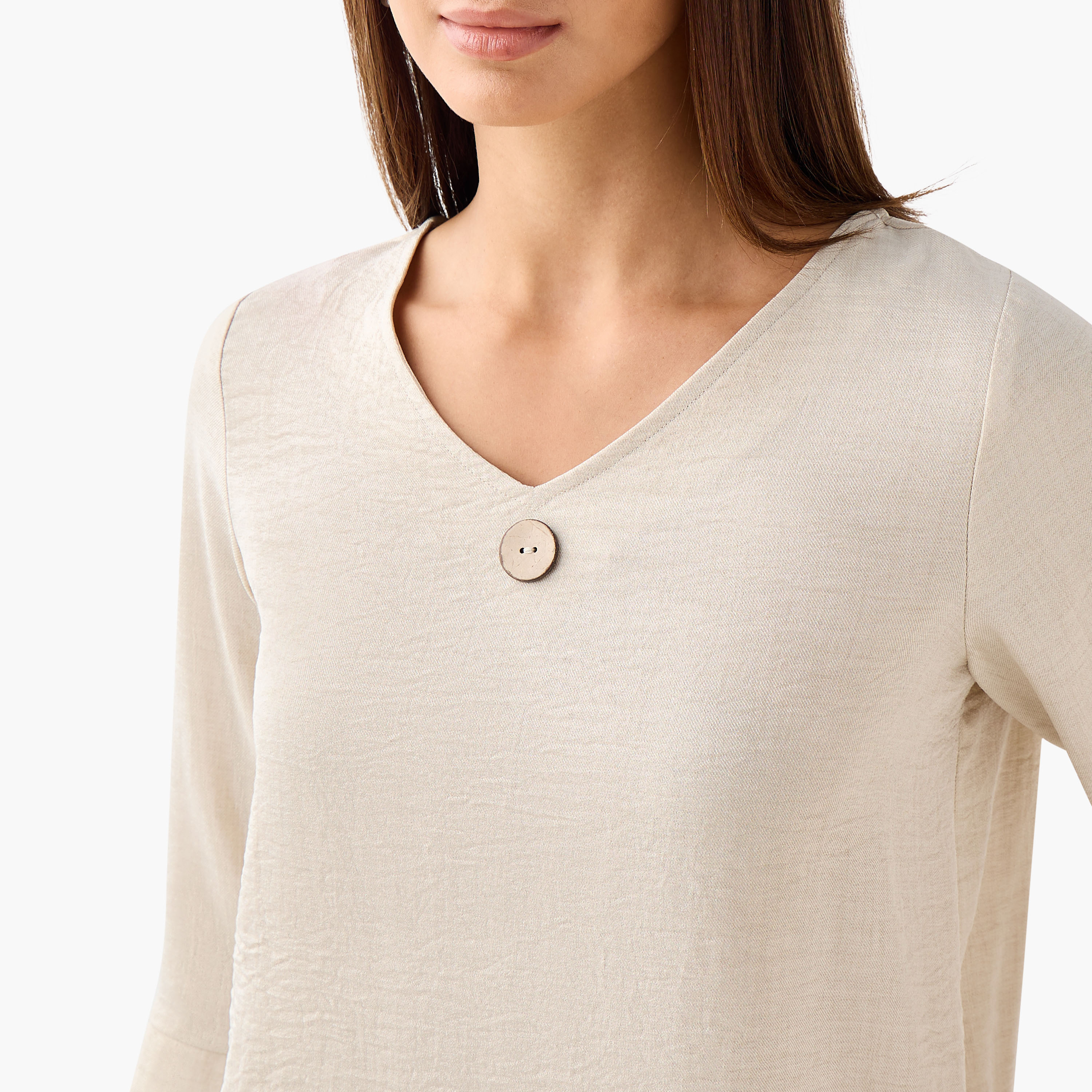 Single Front Button V-neck Top-PROMO_SP_KW_BUNDLE_2FOR11_180925-image-4