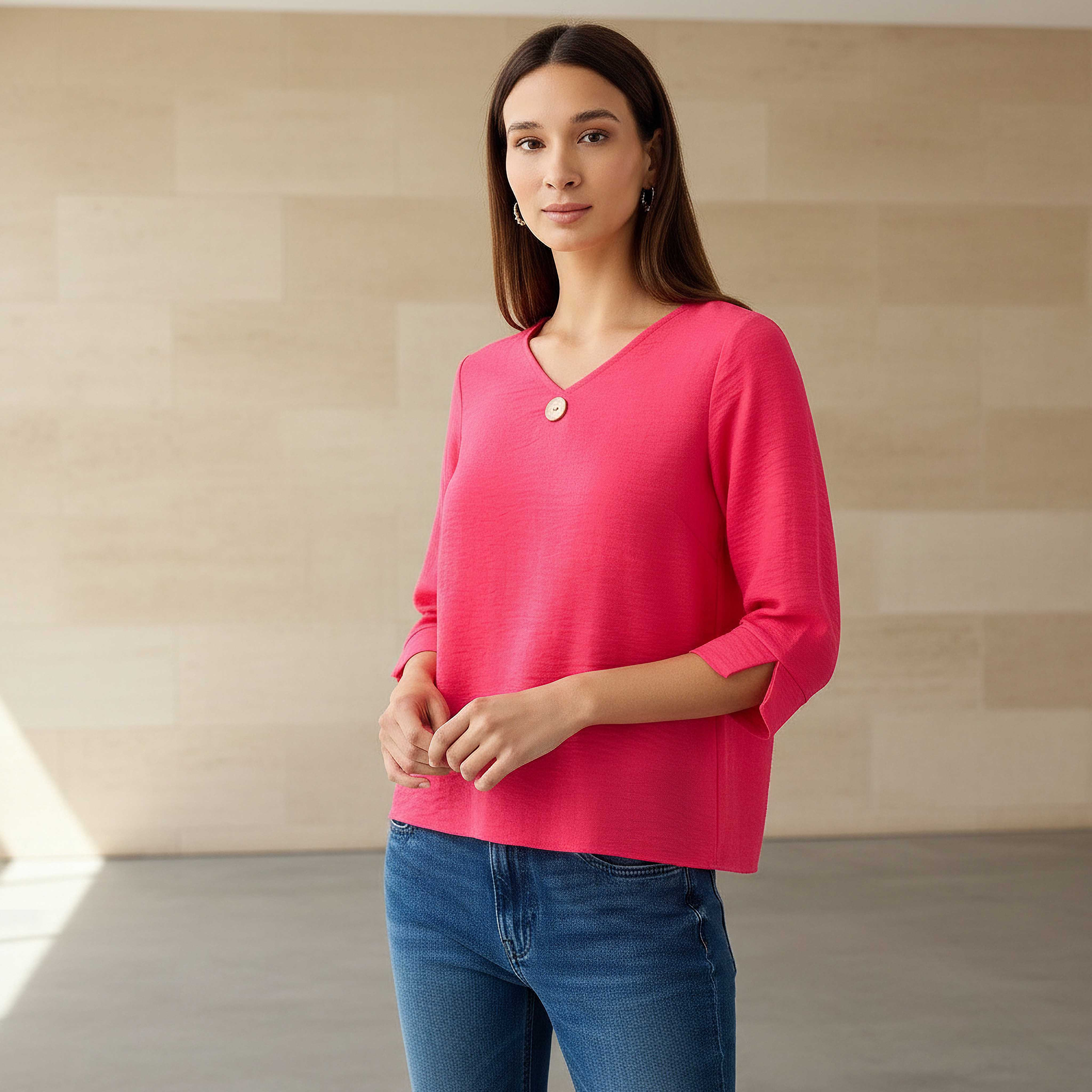 Single Front Button V-neck Top-PROMO_SP_BH_BUNDLE_2FOR13_180925-image-1