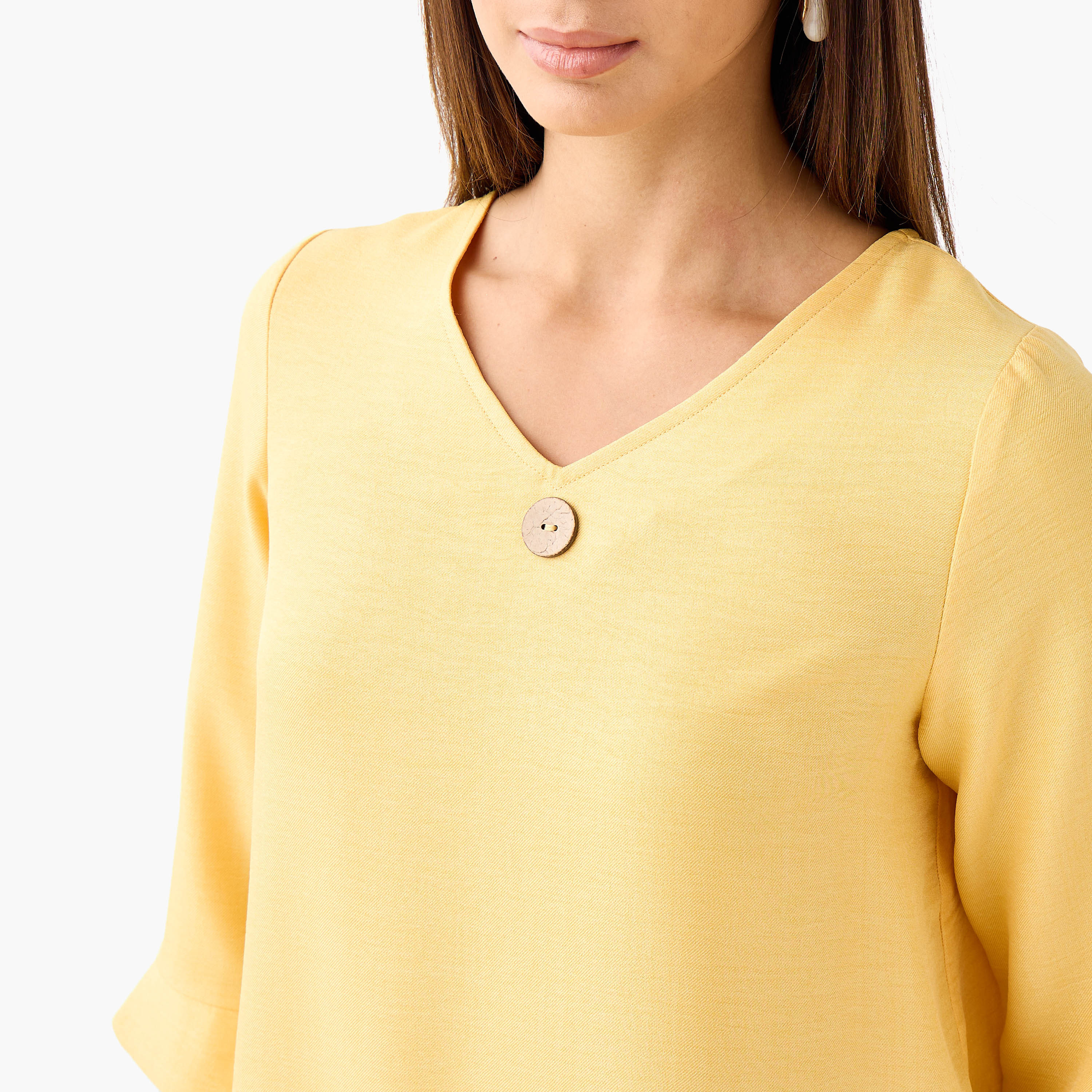 Single Front Button V-neck Top-PROMO_SP_KW_BUNDLE_2FOR11_180925-image-4