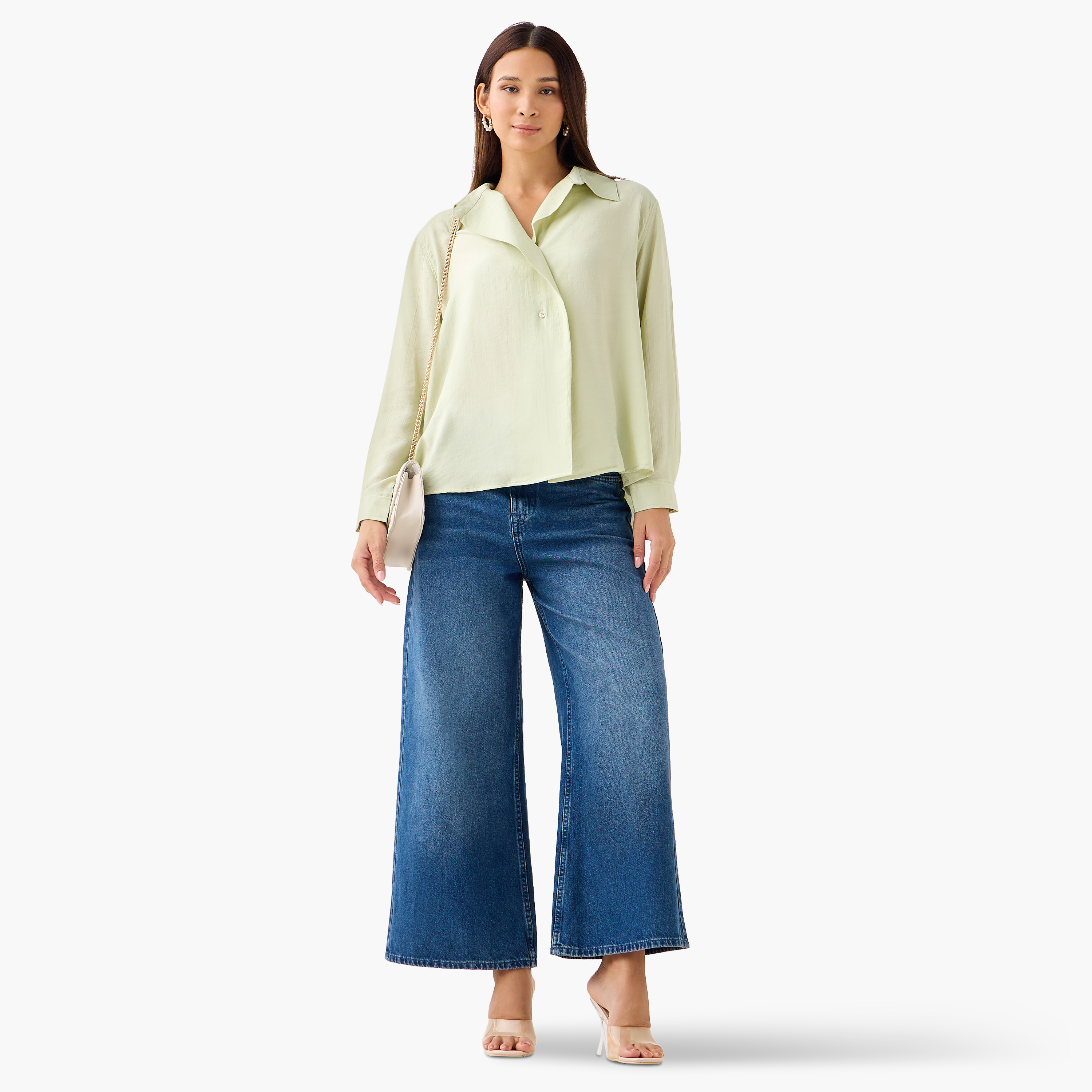 Relaxed Fit Viscose Top with Button Detail-women-clothing-shirtsandblouses-shirts-image-2