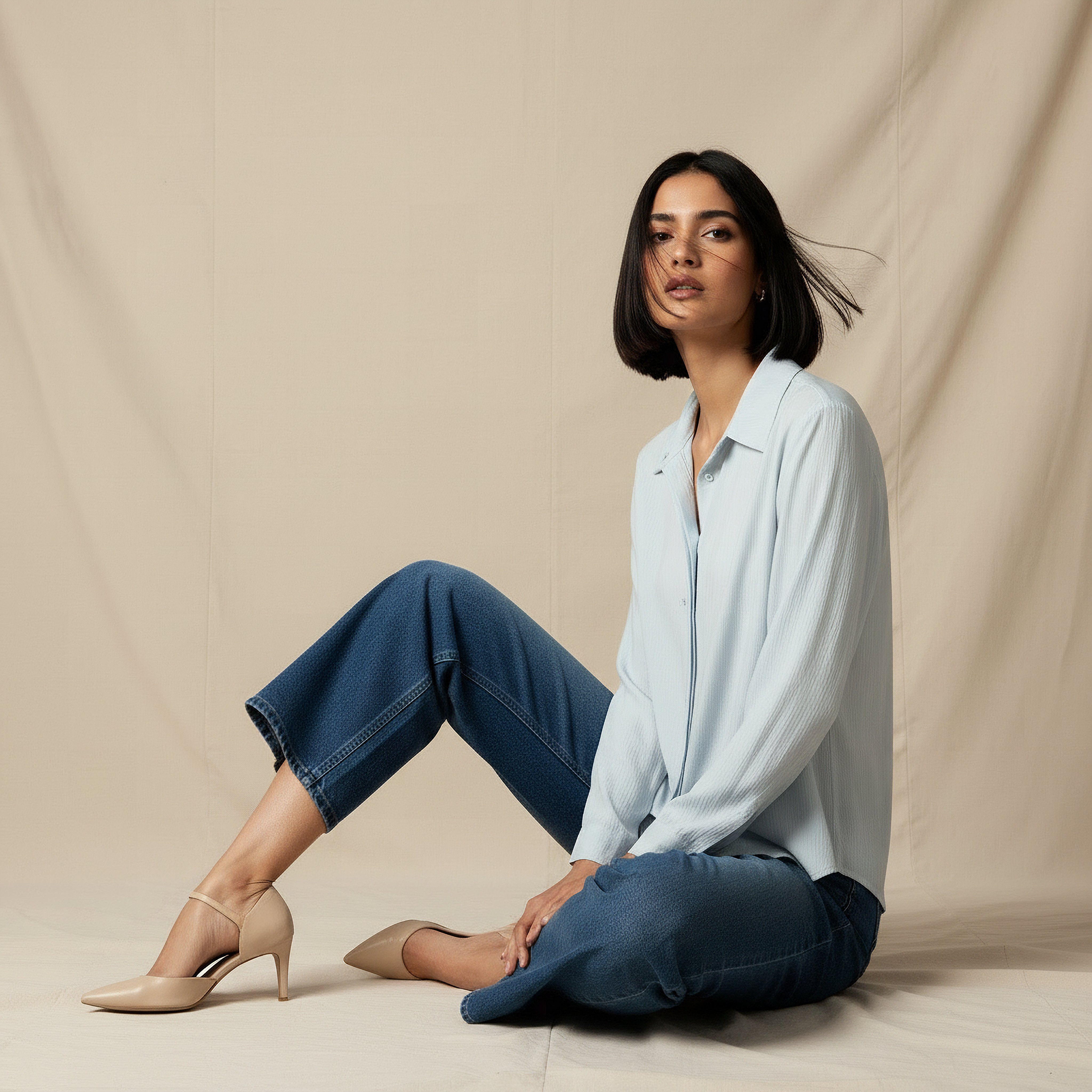 Relaxed Fit Viscose Top with Button Detail-women-clothing-shirtsandblouses-shirts-image-5