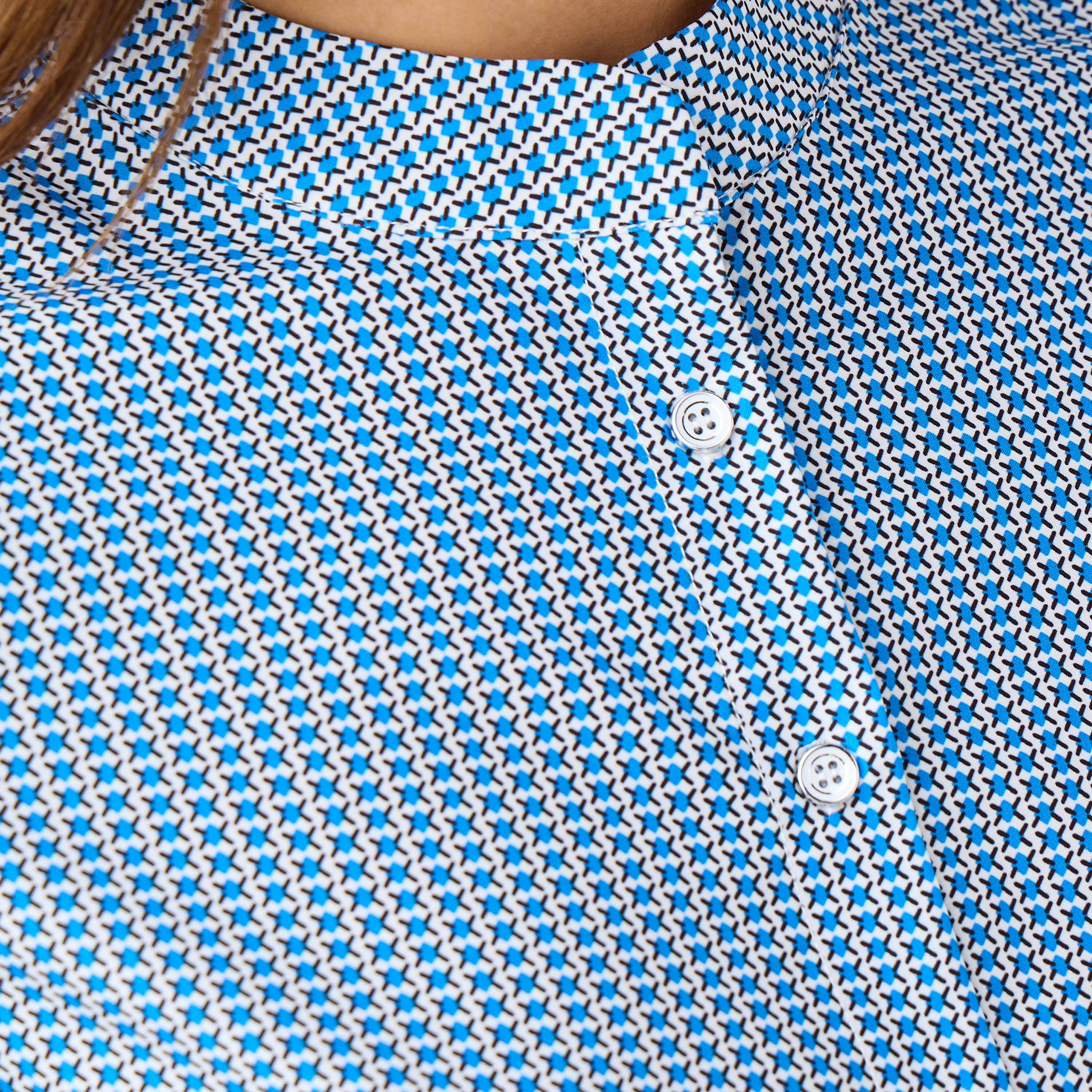 Regular Fit Printed Shirt with Mandarin Collar-women-clothing-shirtsandblouses-shirts-image-2
