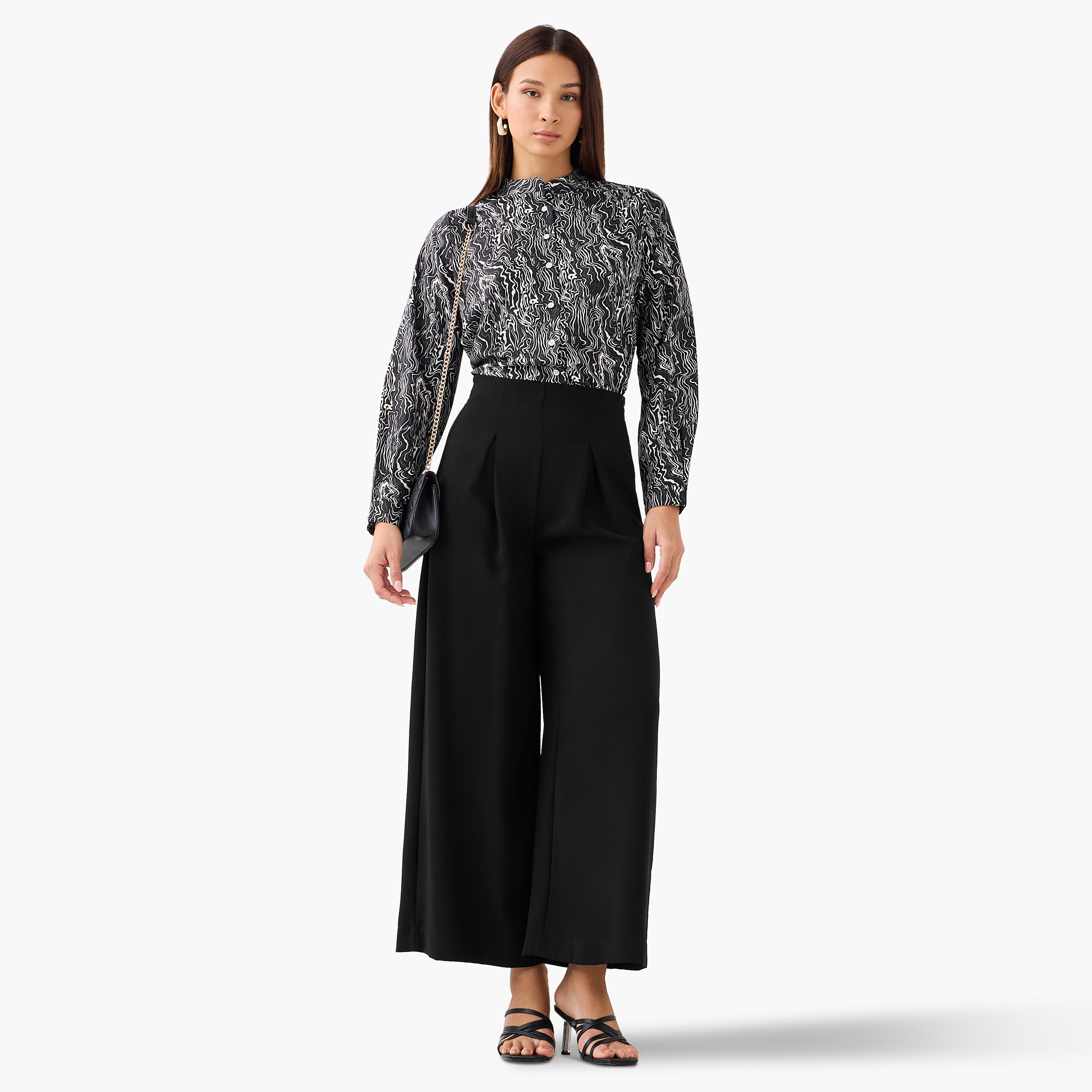 قميص بقصة عادية وياقة ماندارين وطبعات-women-clothing-shirtsandblouses-shirts-image-3