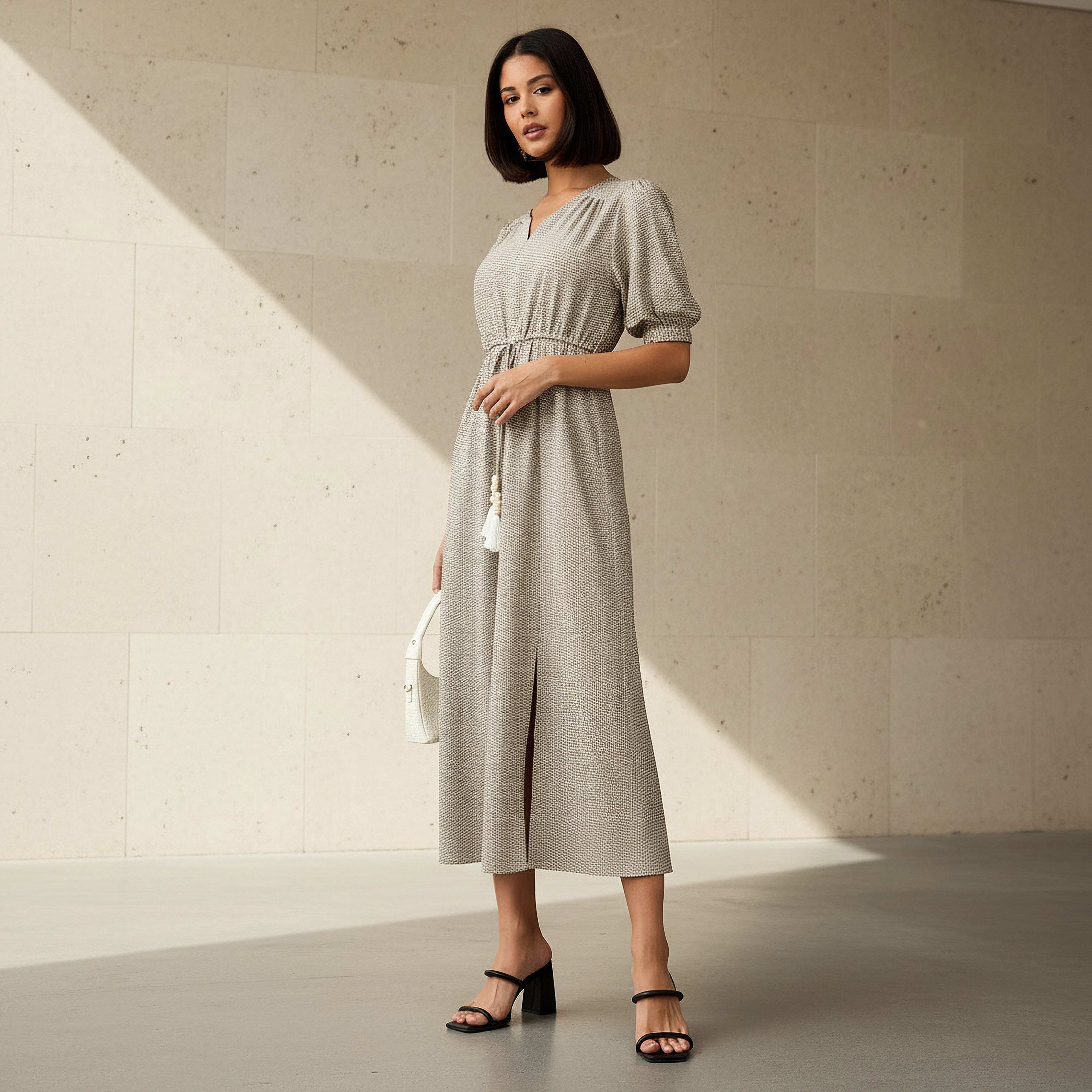 Geometric Print Women Dress with Belt-PROMO_SP_OM_2FOR18_130625-image-1