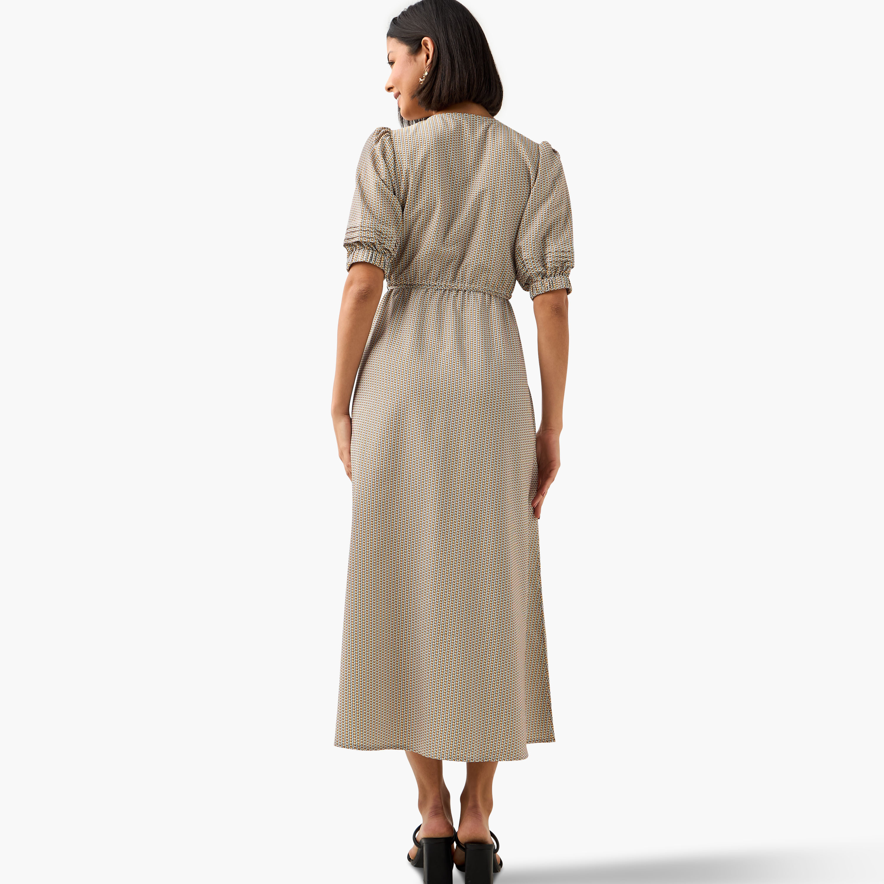 Geometric Print Women Dress with Belt-PROMO_SP_OM_2FOR18_130625-image-3