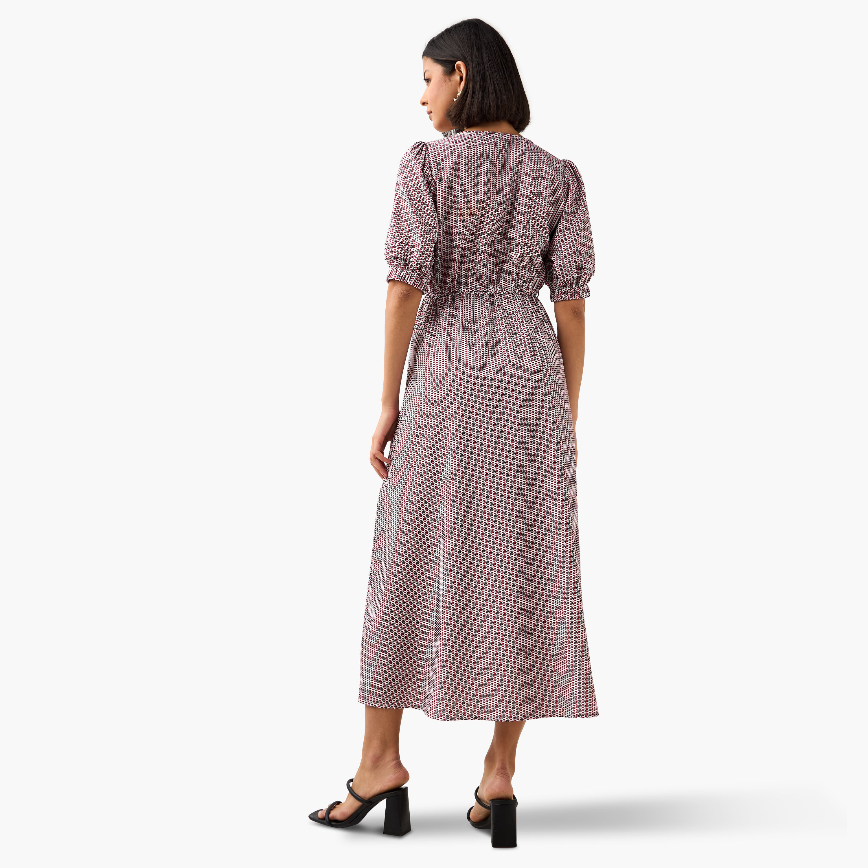 Geometric Print Women Dress with Belt-PROMO_SP_OM_2FOR18_130625-image-3