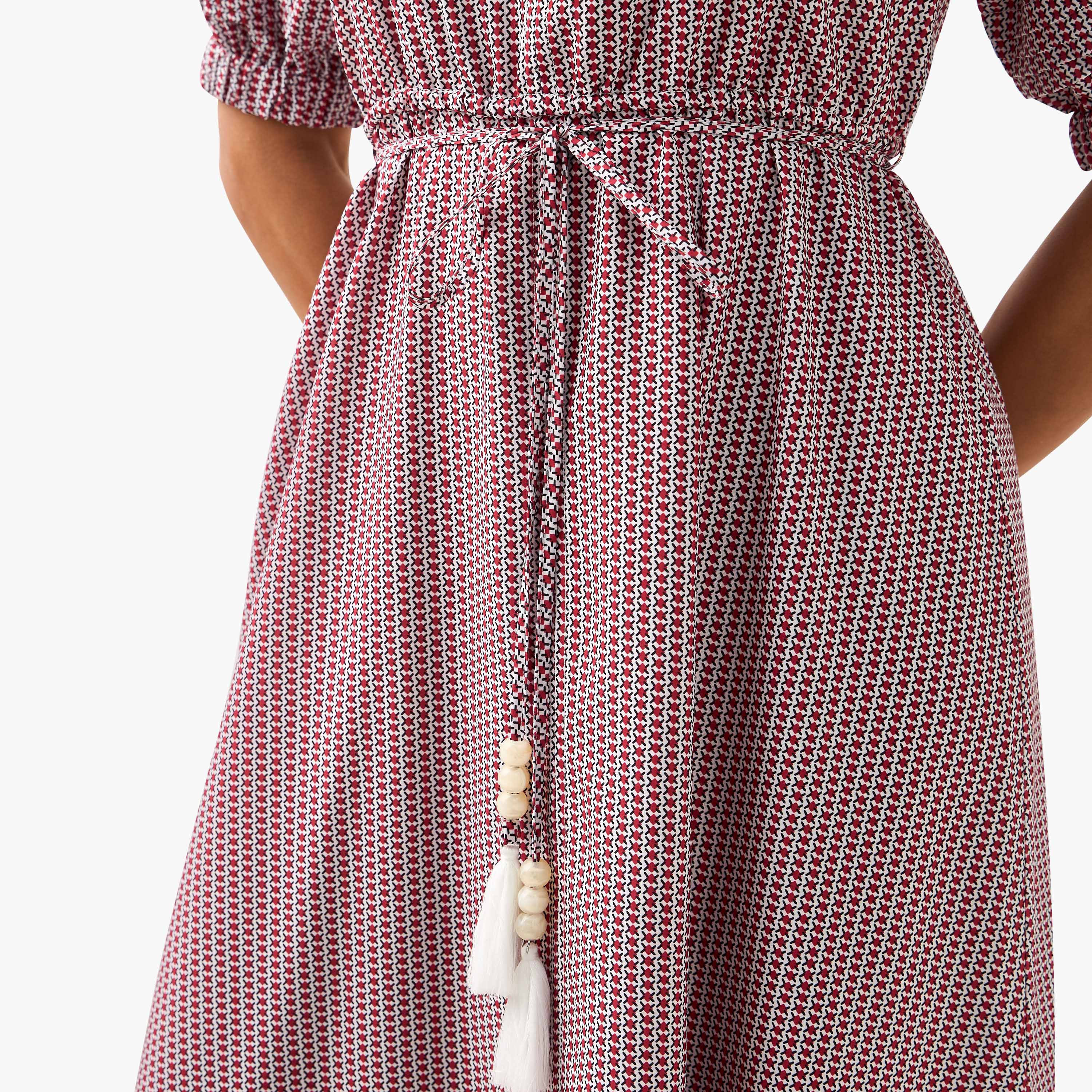 Geometric Print Women Dress with Belt-PROMO_SP_OM_2FOR18_130625-image-5