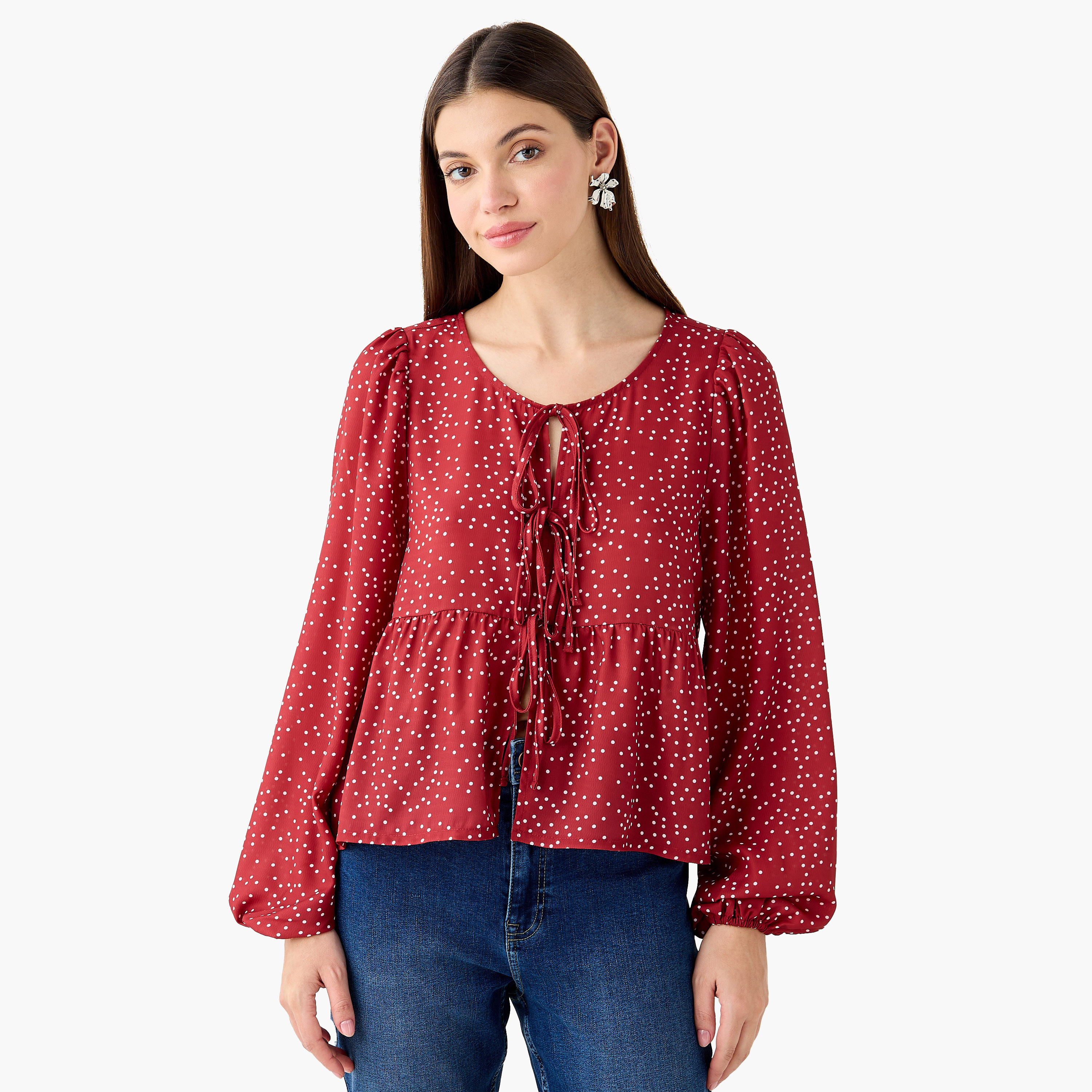 Peplum Top with Polka Dot Print-PROMO_SP_KW_BUNDLE_2FOR11_180925-image-1