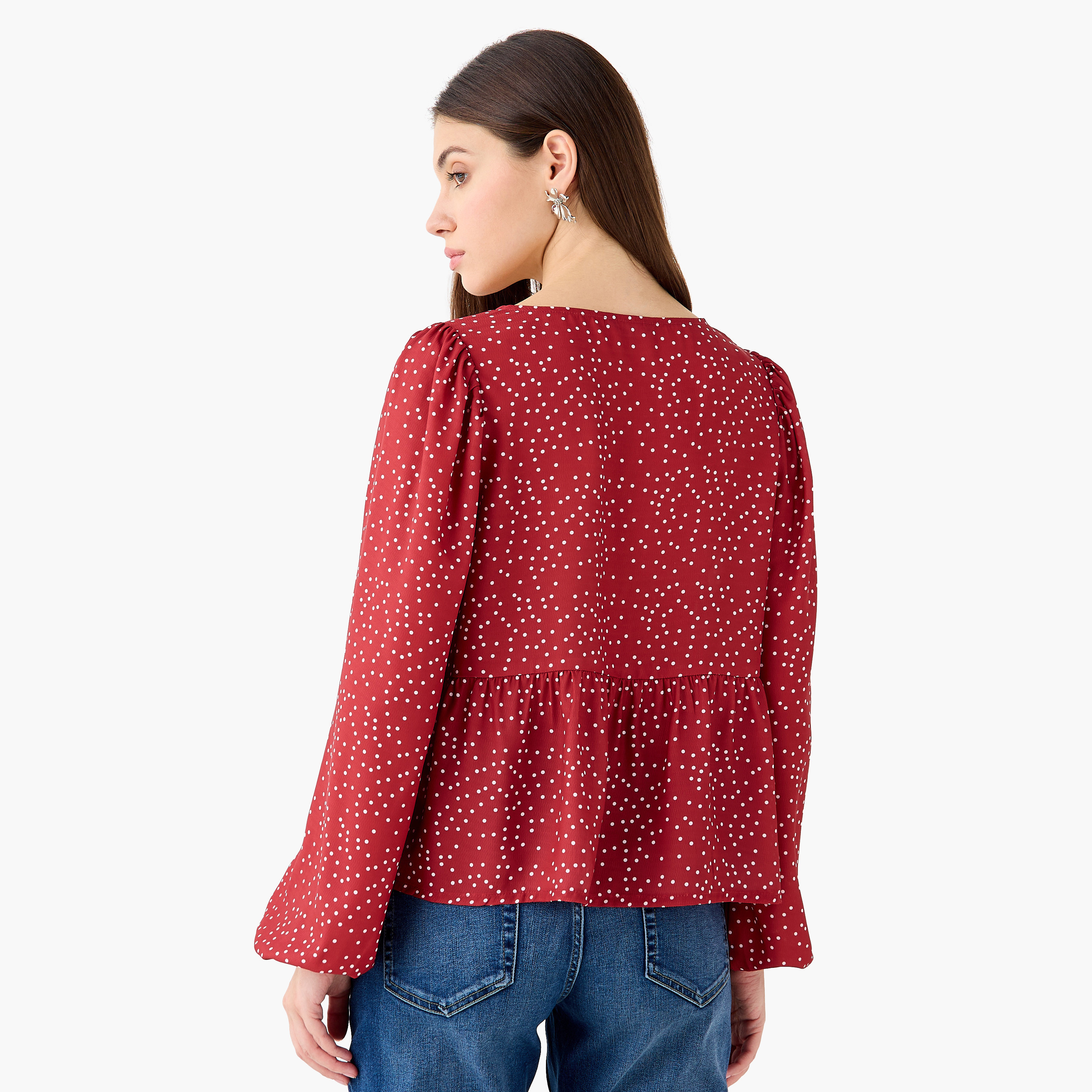 Peplum Top with Polka Dot Print-PROMO_SP_KW_BUNDLE_2FOR11_180925-image-3