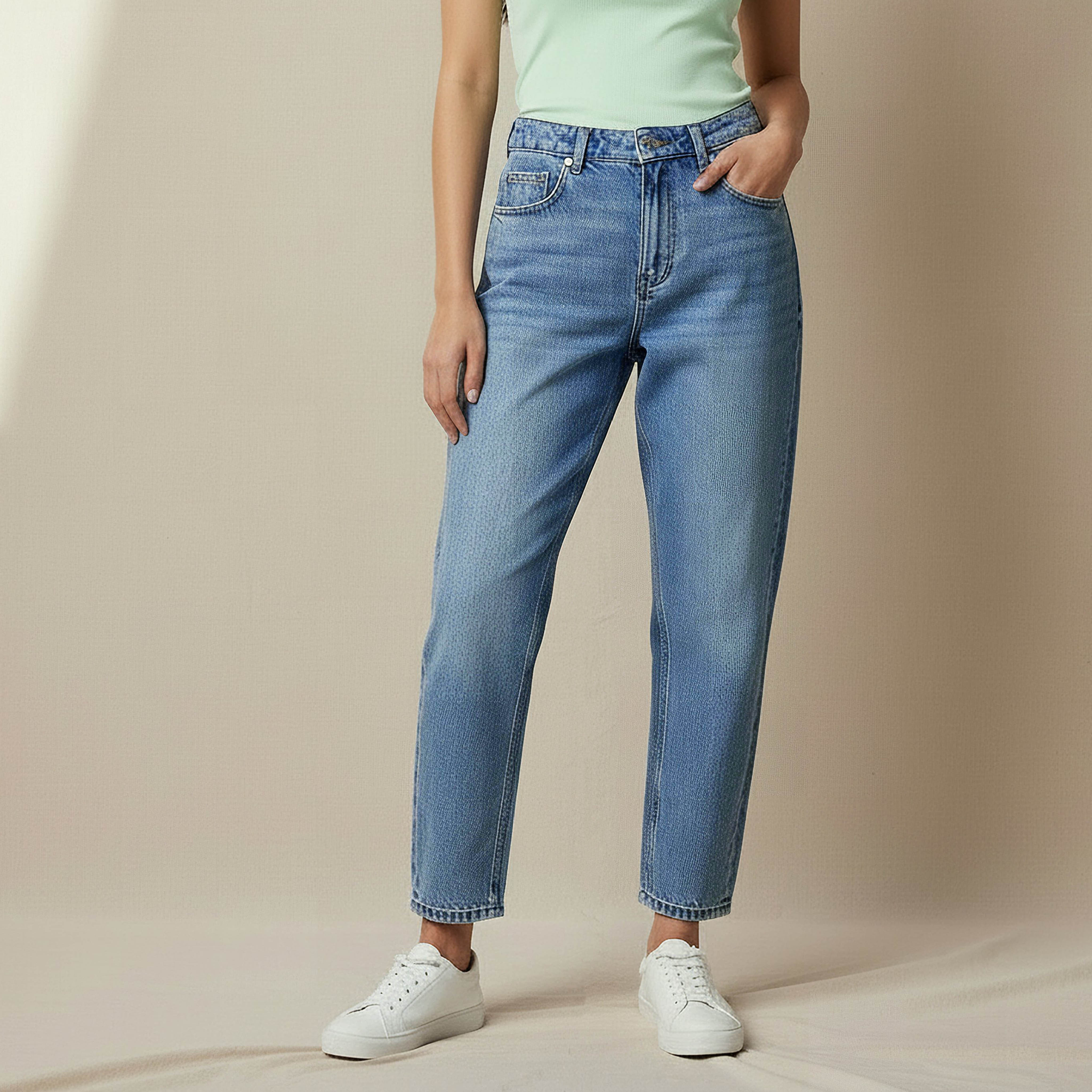 Women Mom Fit High-Rise Jeans-women-clothing-bottoms-jeans-image-1