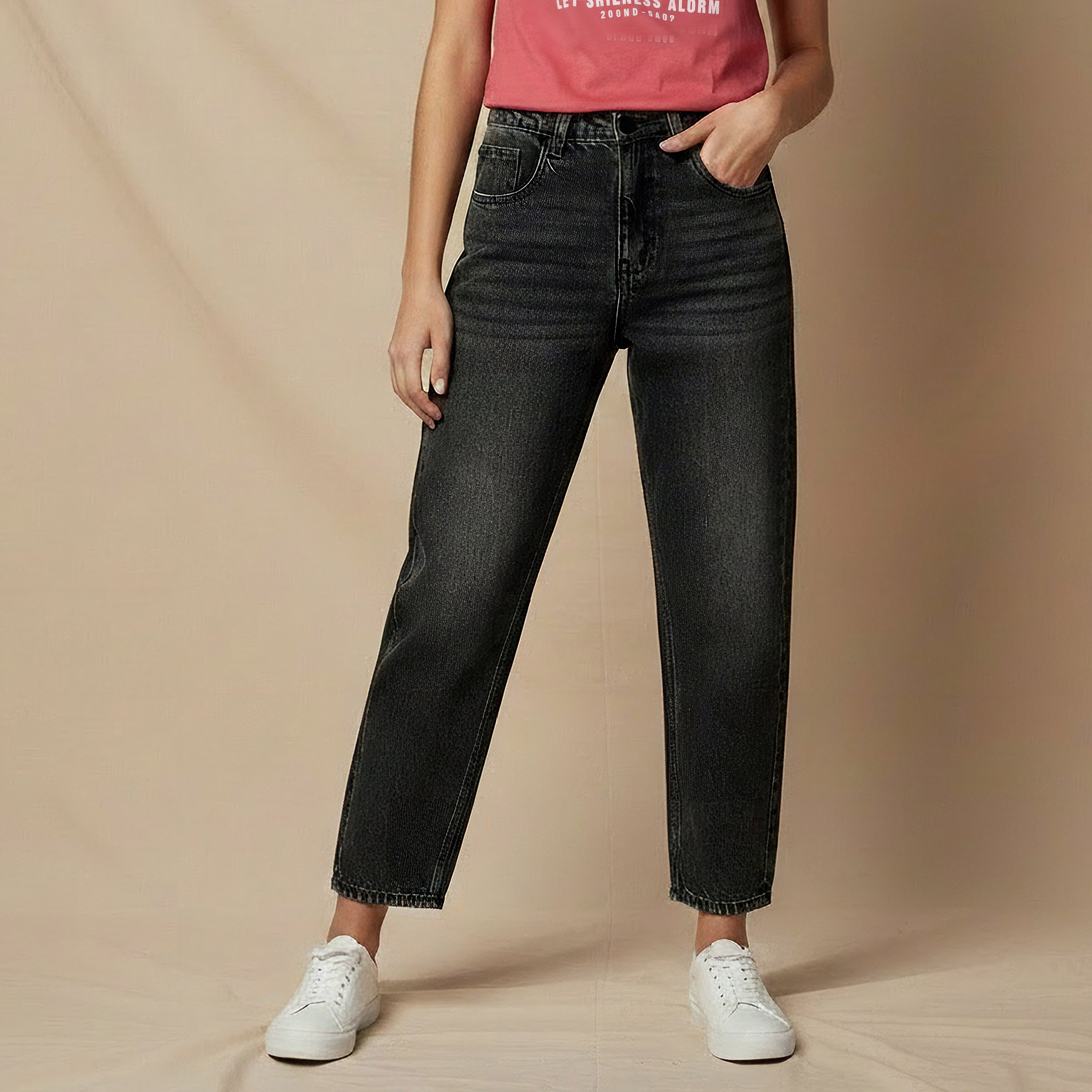 Women Mom Fit High-Rise Jeans-women-clothing-bottoms-jeans-image-1