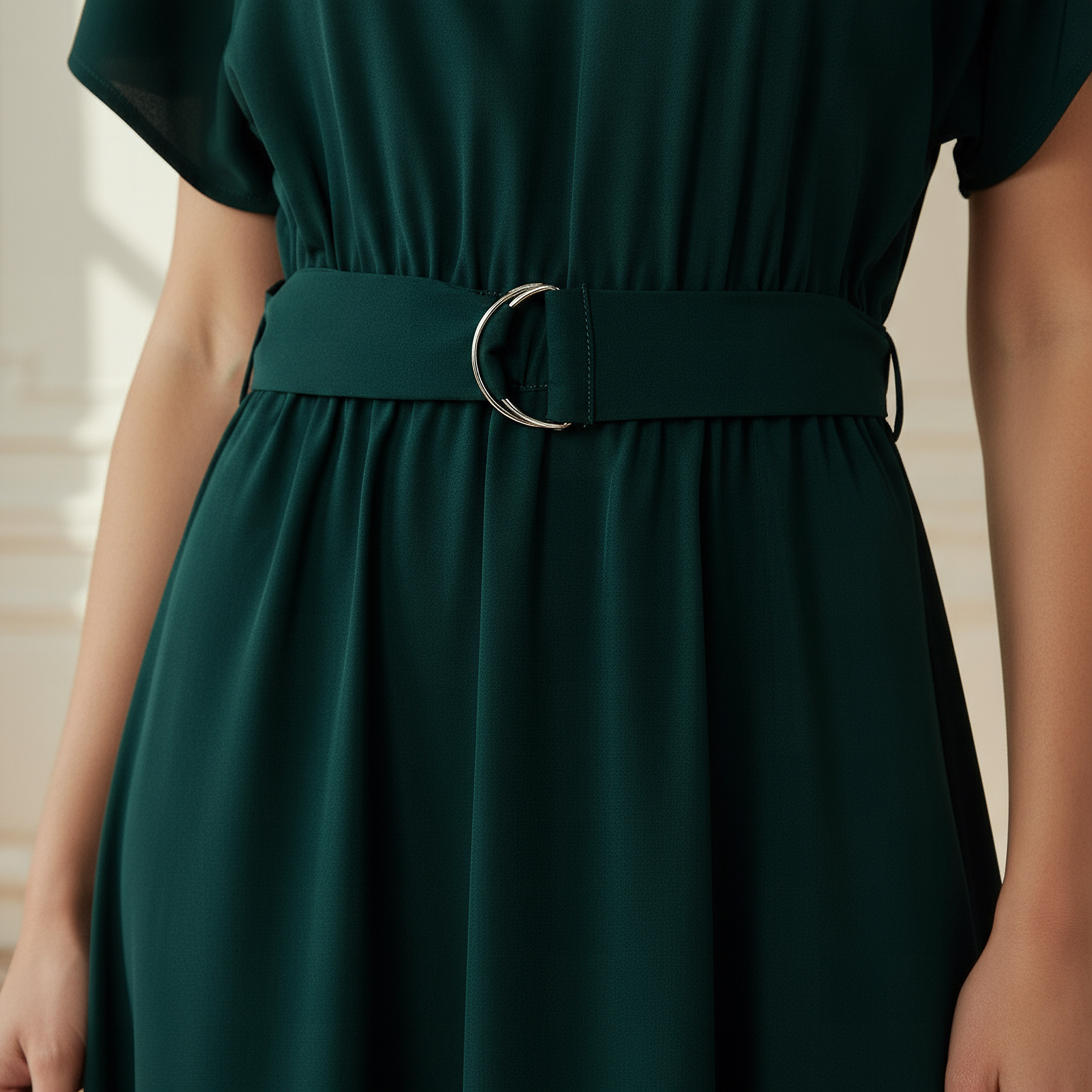 Belted Midi Dress with Short Sleeves and V-neck-PROMO_SP_BH_BUNDLE_2FOR16_050226-image-4