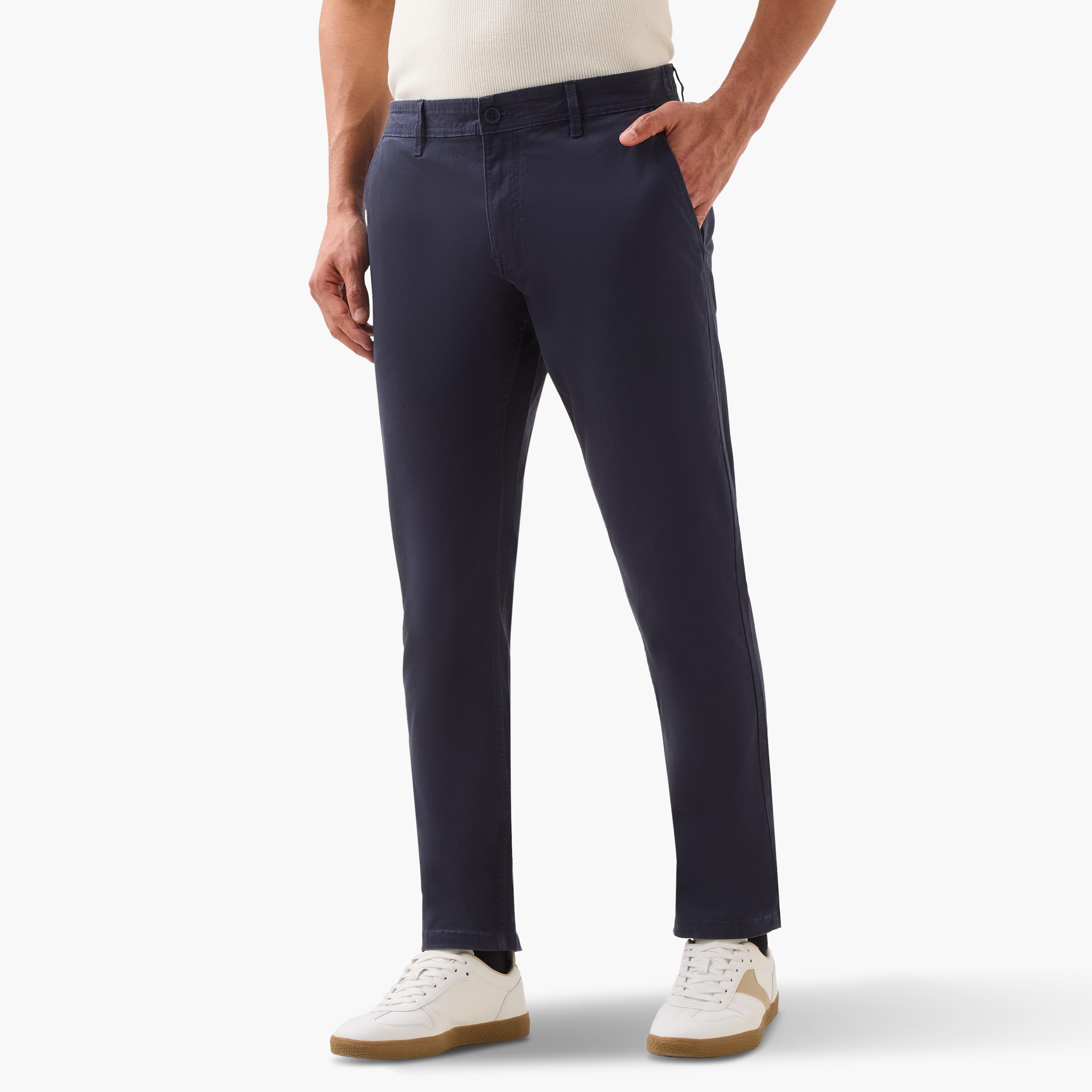 بنطلون تشينو بخصر مرن وقصة عادية من سبلاش فاف - مجموعة من 2-men-clothing-bottoms-trousersandchinos-chinos-image-8