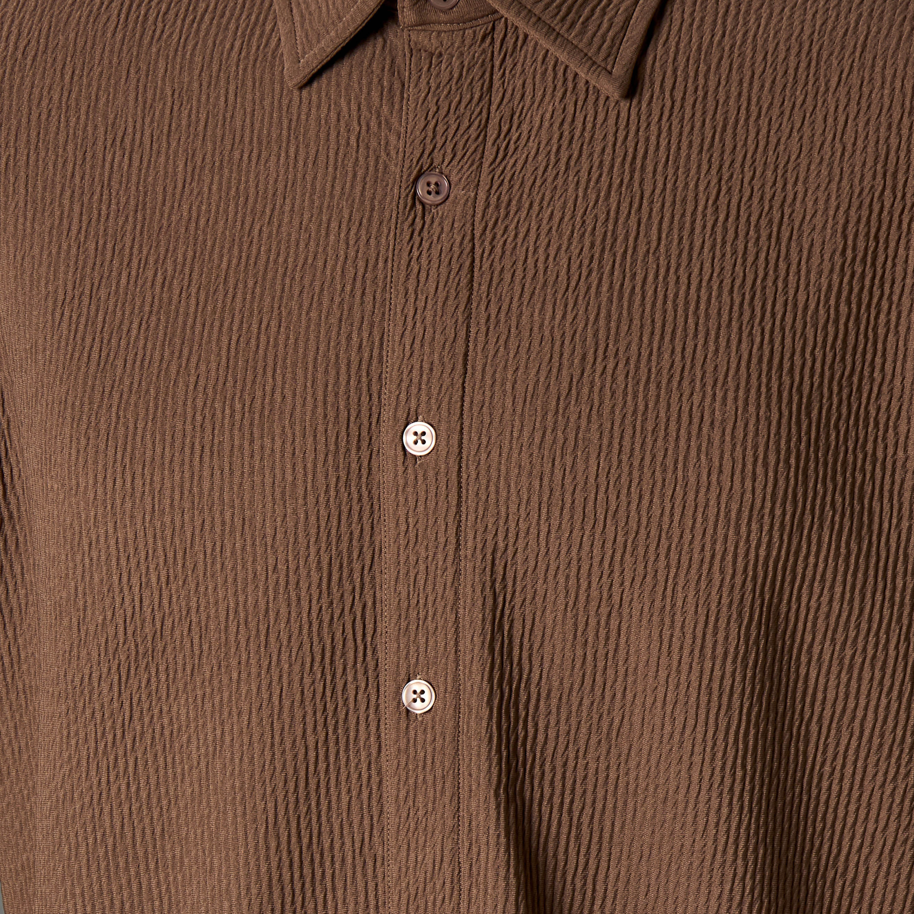 Men Textured Short Sleeve Shirt and Shorts Set-men-clothing-coordsets-image-2
