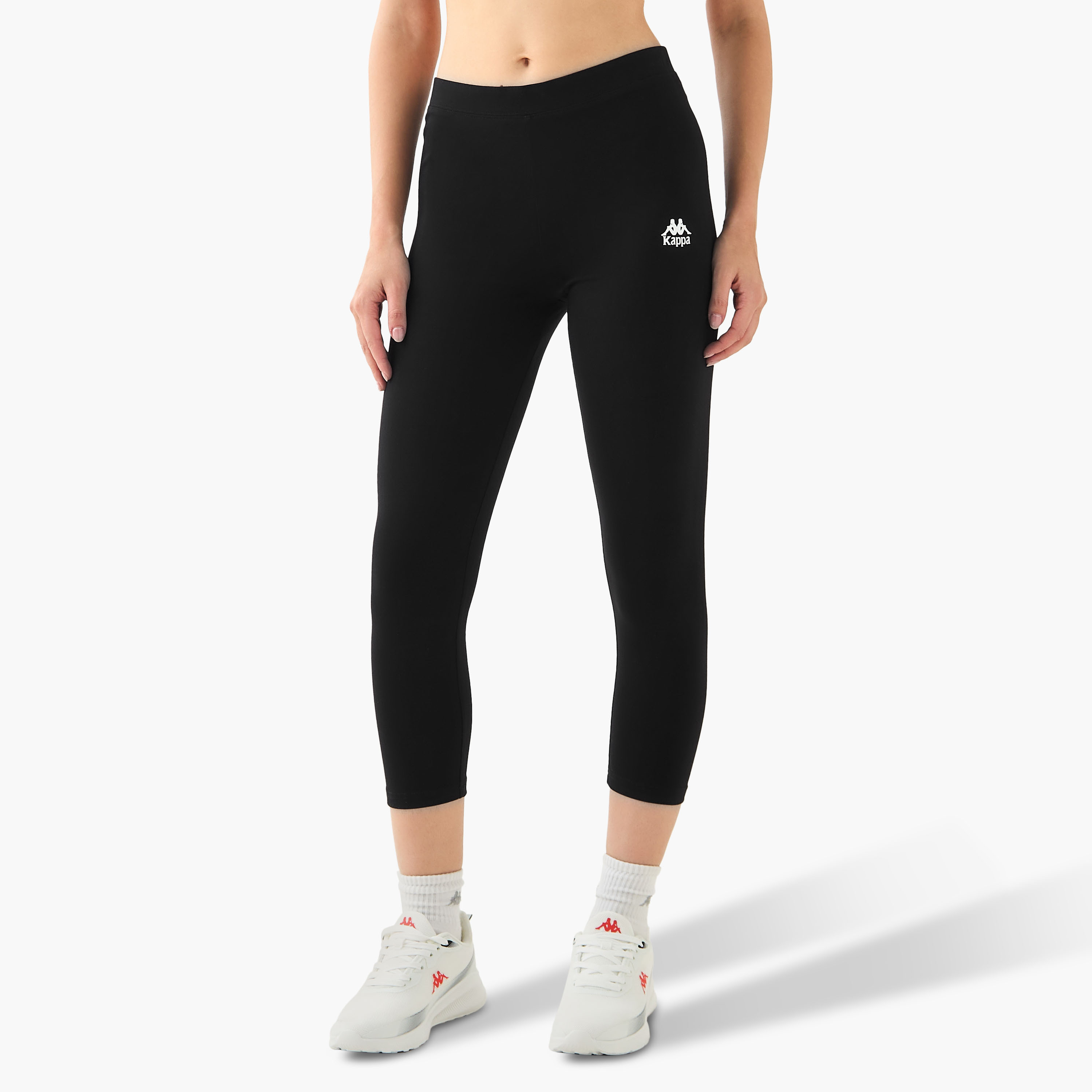 Kappa Pack of 2 Mid-Rise Cropped Leggings with Logo Design-sports-women-clothing-activewearleggings-image-2