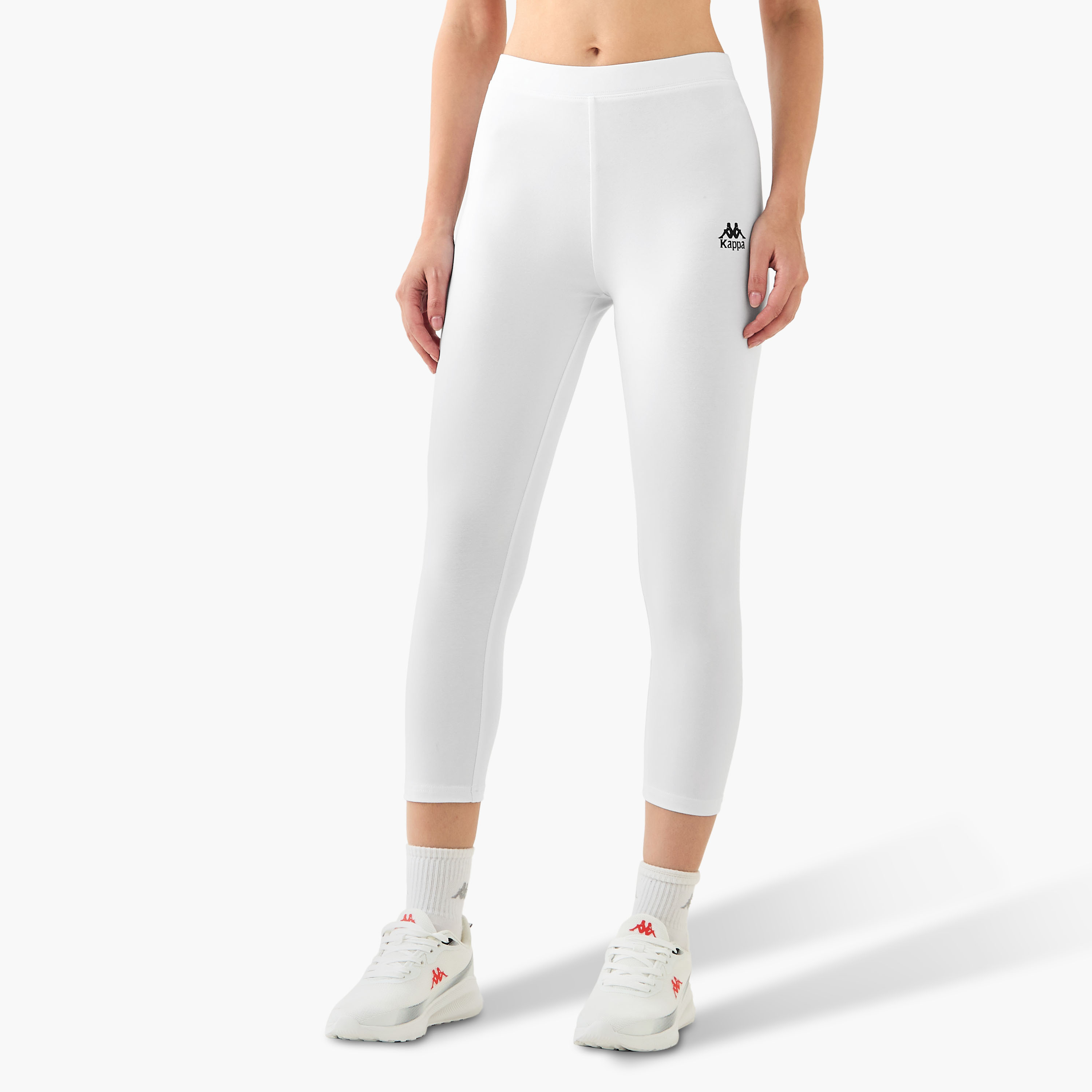Kappa Pack of 2 Mid-Rise Cropped Leggings with Logo Design-sports-women-clothing-activewearleggings-image-2