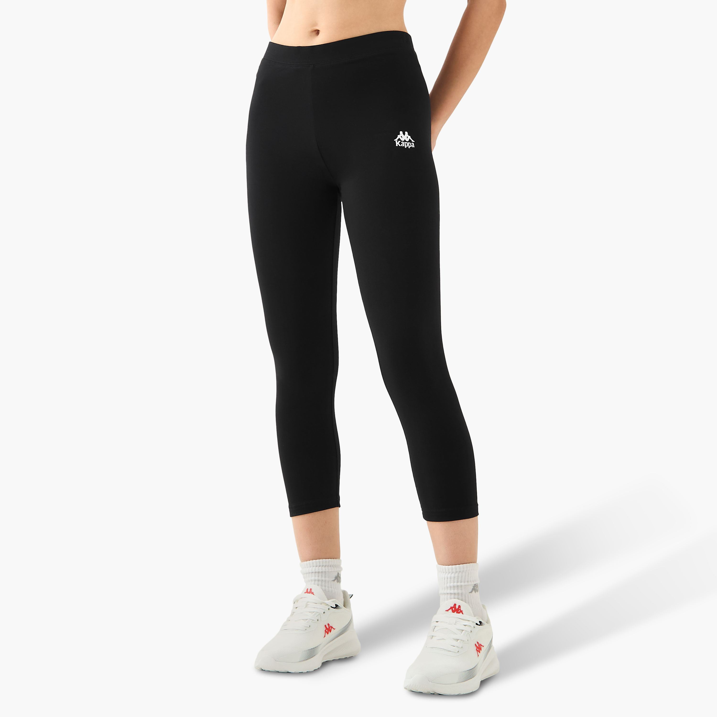 Kappa Pack of 2 Mid-Rise Cropped Leggings with Logo Design-sports-women-clothing-activewearleggings-image-3