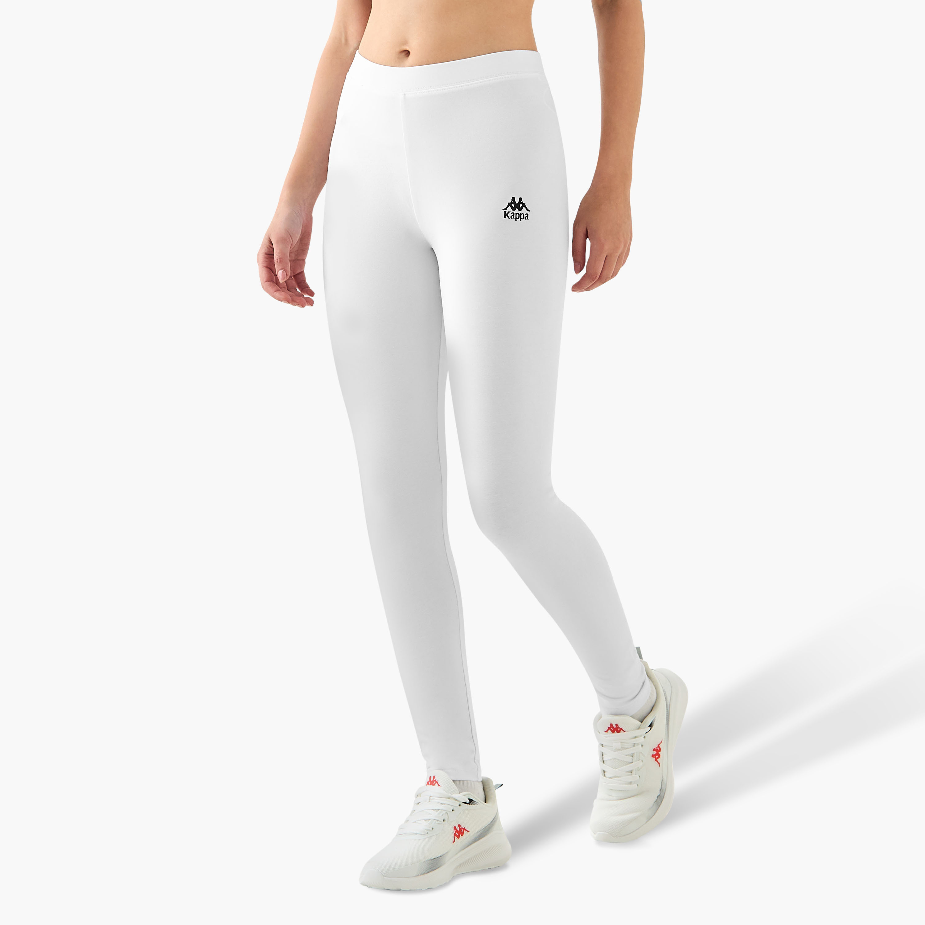 Kappa Pack of 3 Elasticated Full Length Leggings with Logo Print-women-clothing-bottoms-leggings-image-2