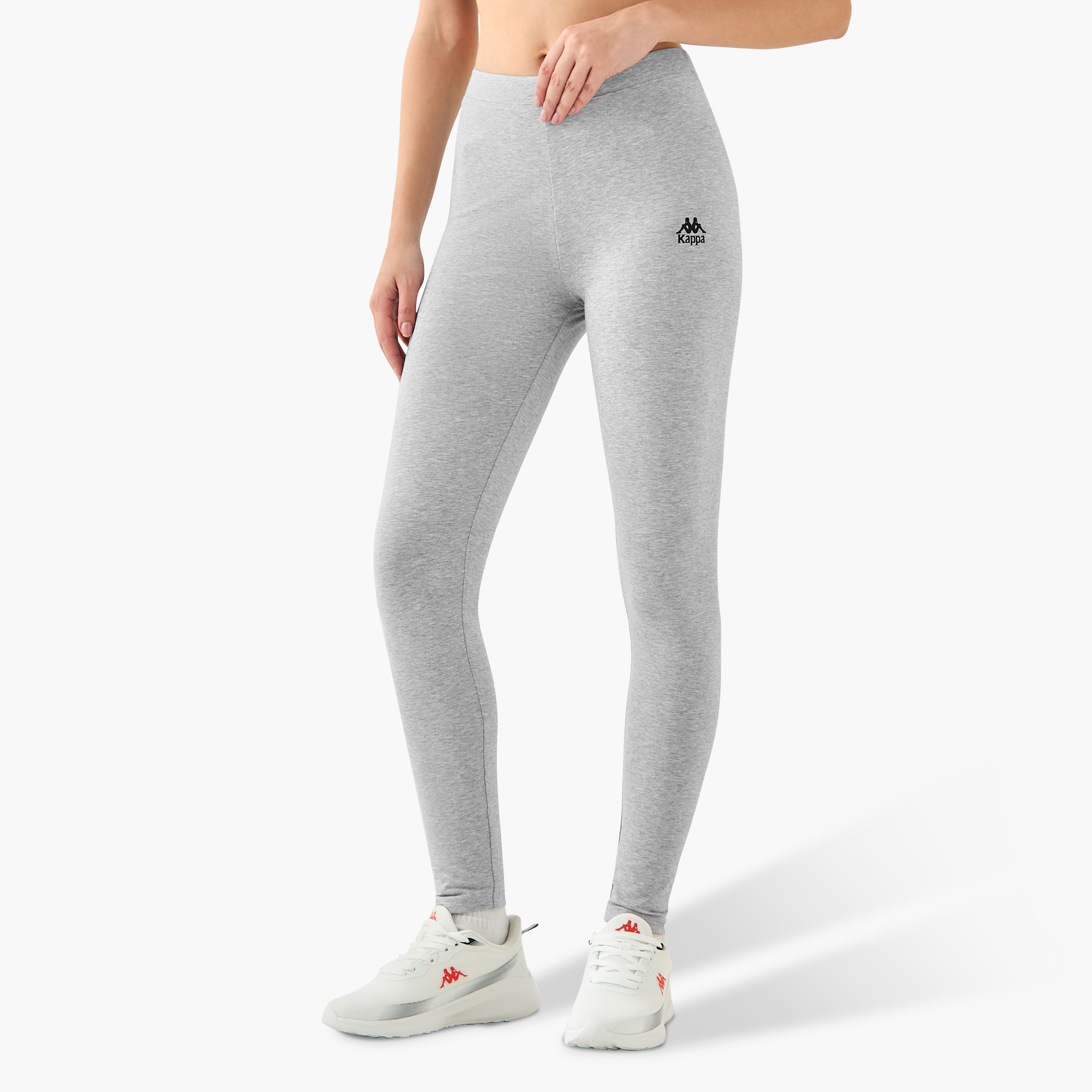 Kappa Pack of 3 Elasticated Full Length Leggings with Logo Print-women-clothing-bottoms-leggings-image-3