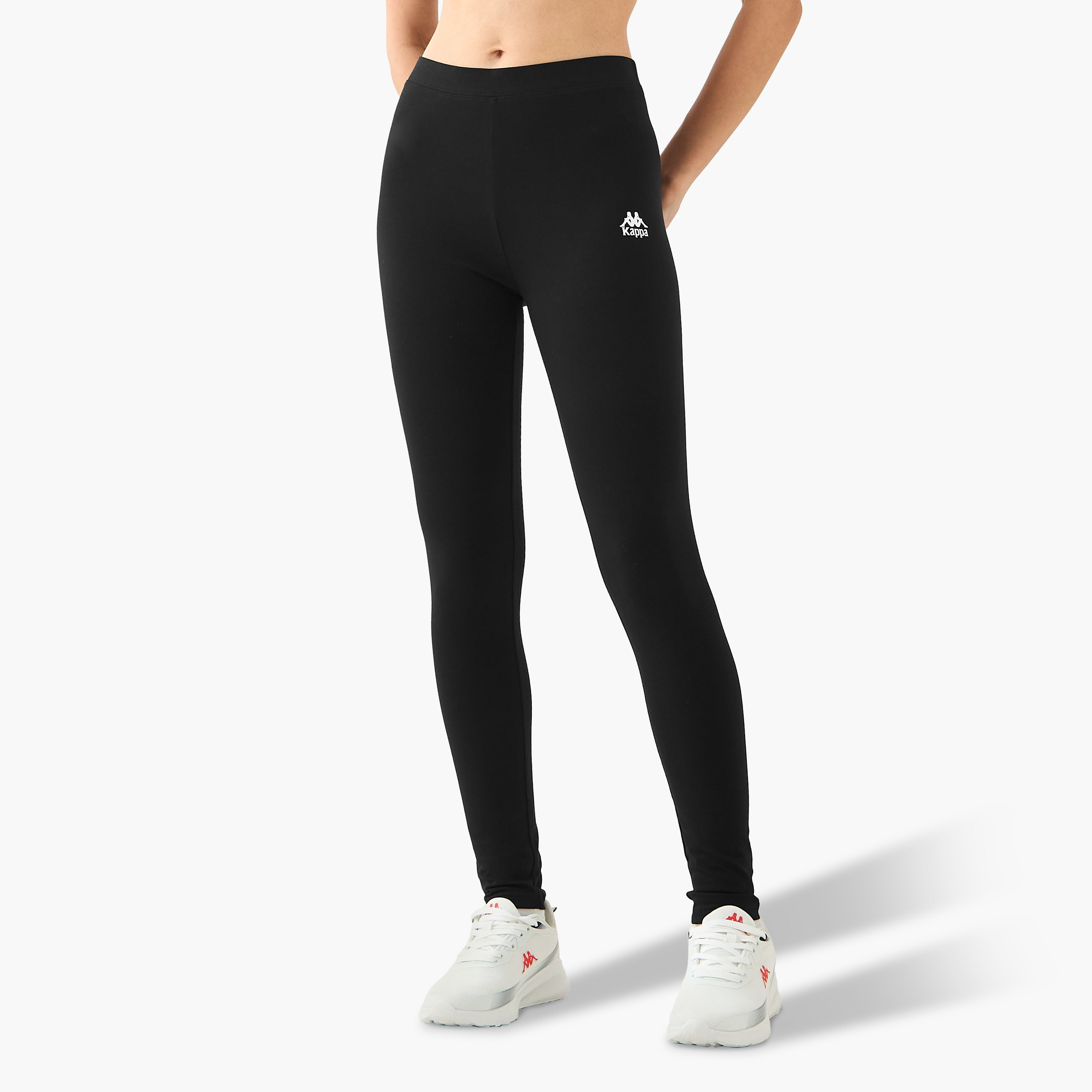 Kappa Pack of 3 Elasticated Full Length Leggings with Logo Print-women-clothing-bottoms-leggings-image-4