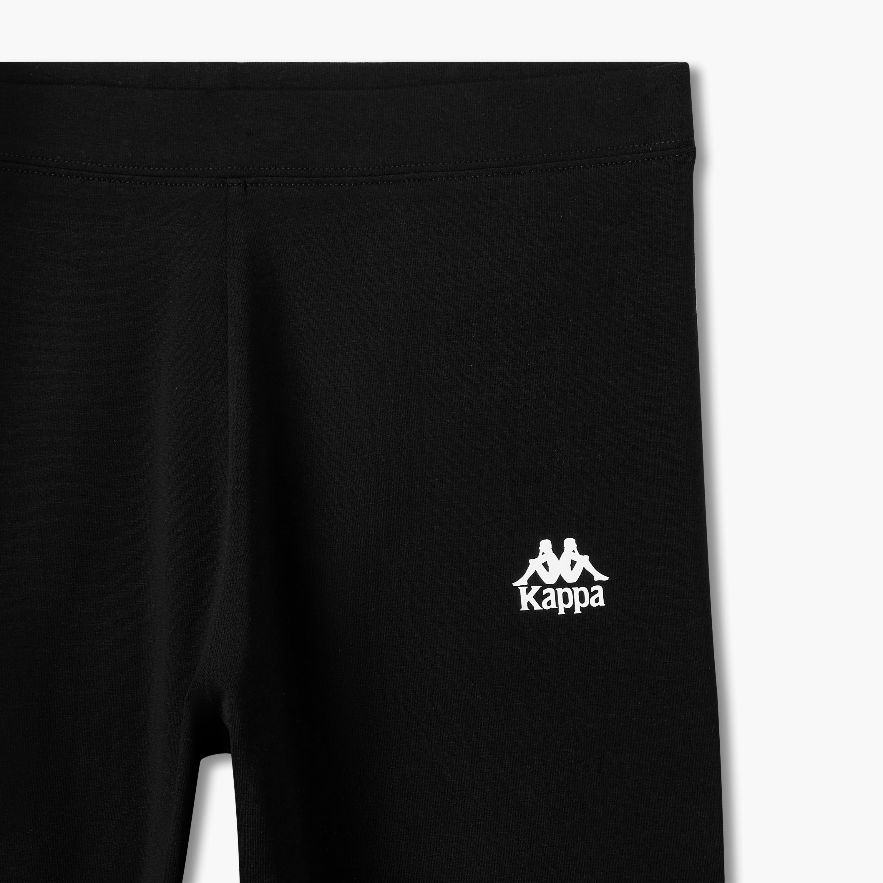 Kappa Pack of 2 Elasticated Knee Length Leggings with Logo Design-sports-women-clothing-activewearleggings-image-6