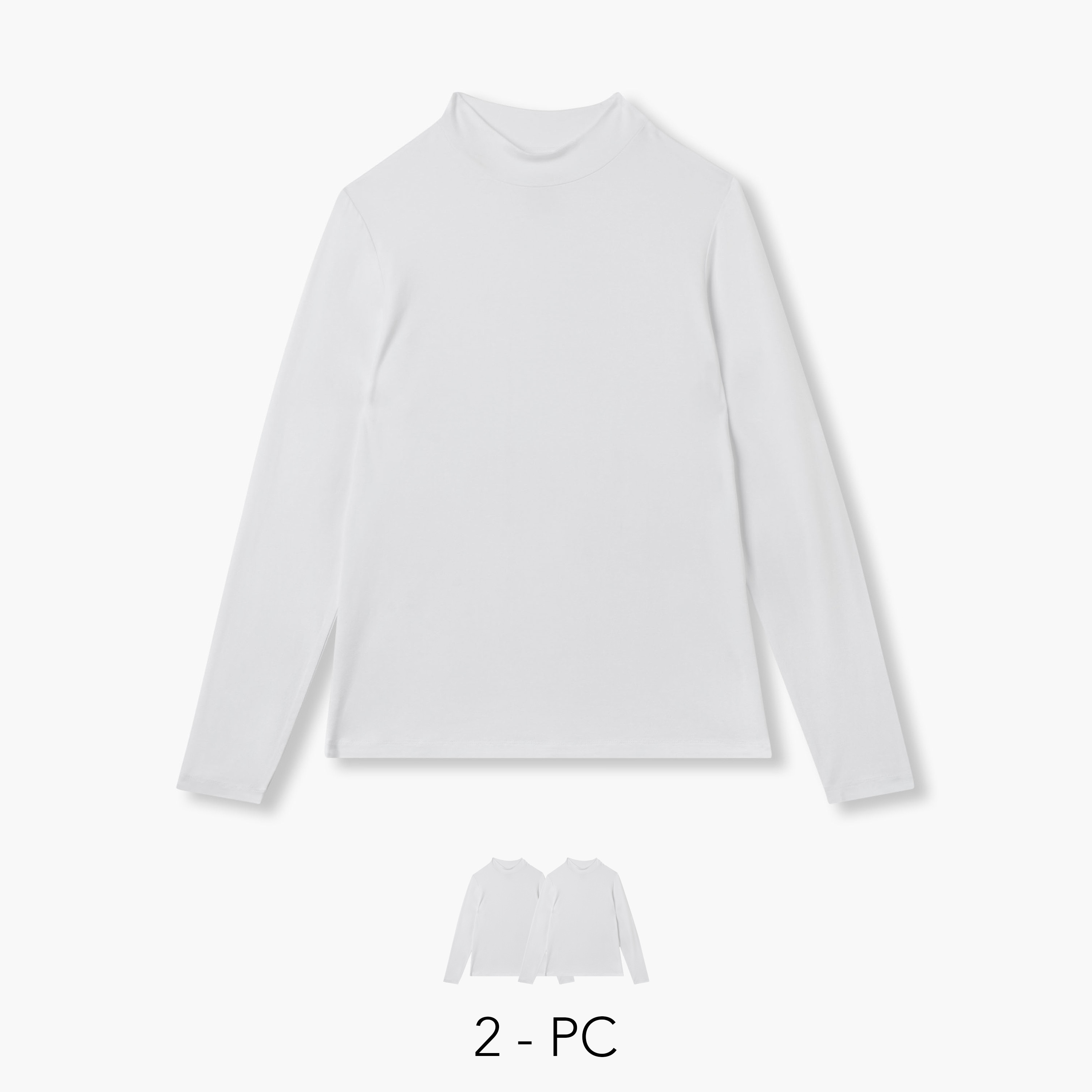 High Neck Long Sleeves T-shirt - Set of 2-women-clothing-tshirts-image-1