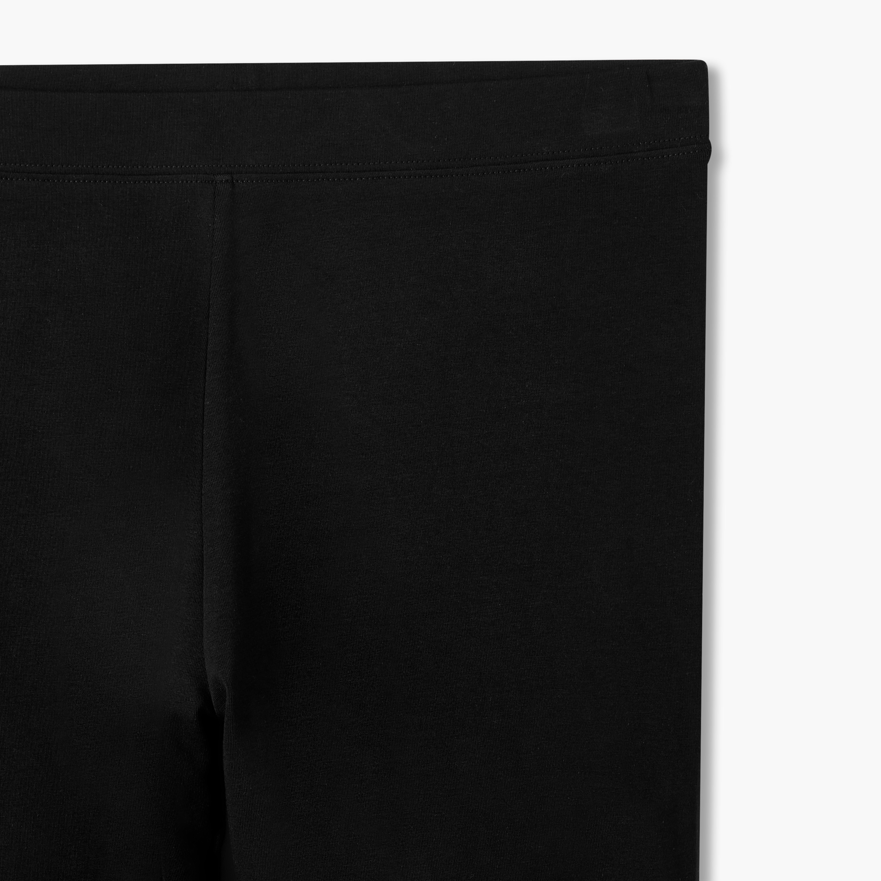Pack of 2 Mid-Rise Knee Length Leggings with Elasticated Waistband-women-clothing-bottoms-leggings-image-5