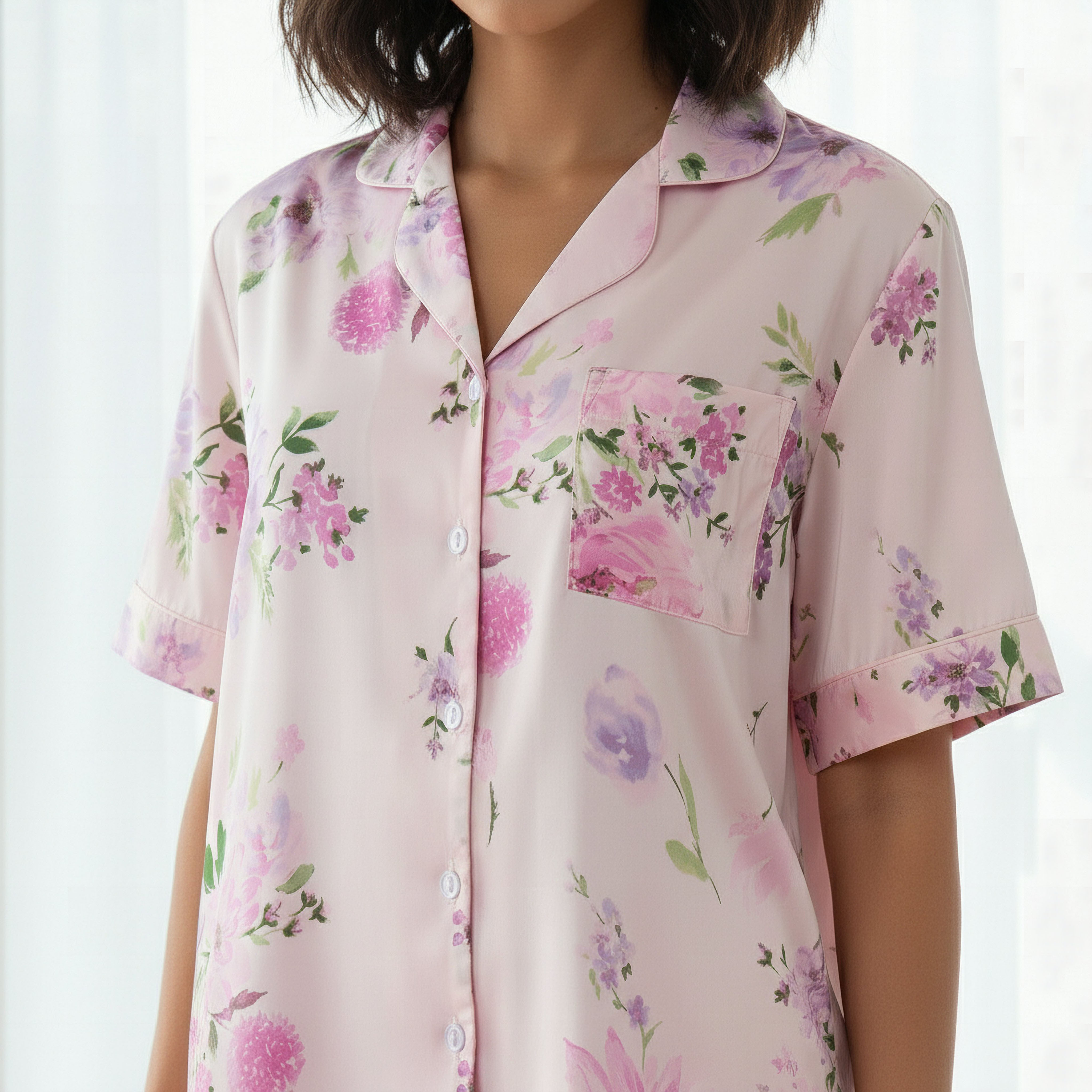 طقم شورت وقميص بأزرار من آدارايا-women-clothing-nightwear-pyjamas-shortsets-image-2
