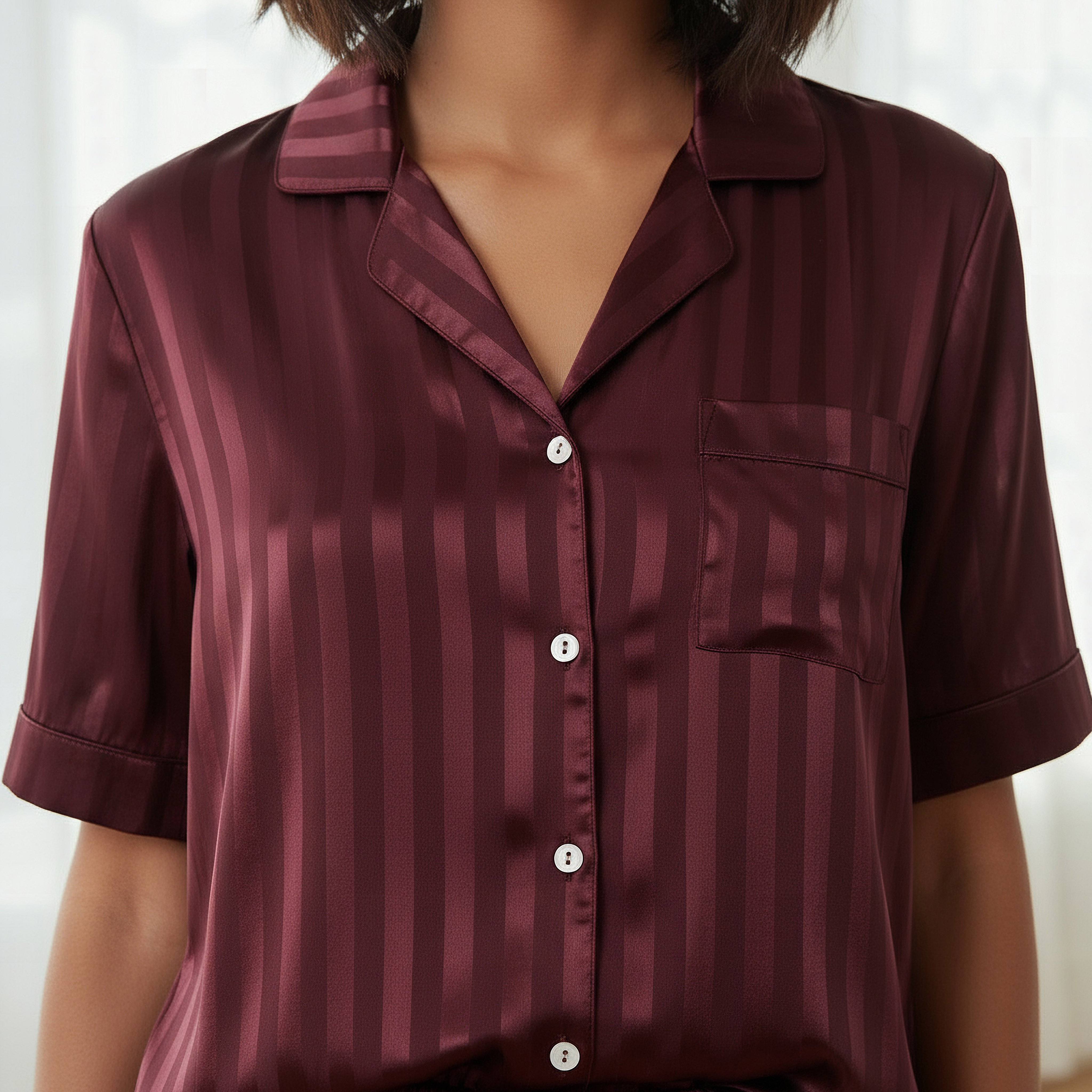 طقم شورت وقميص بأزرار من آدارايا-women-clothing-nightwear-pyjamas-shortsets-image-2