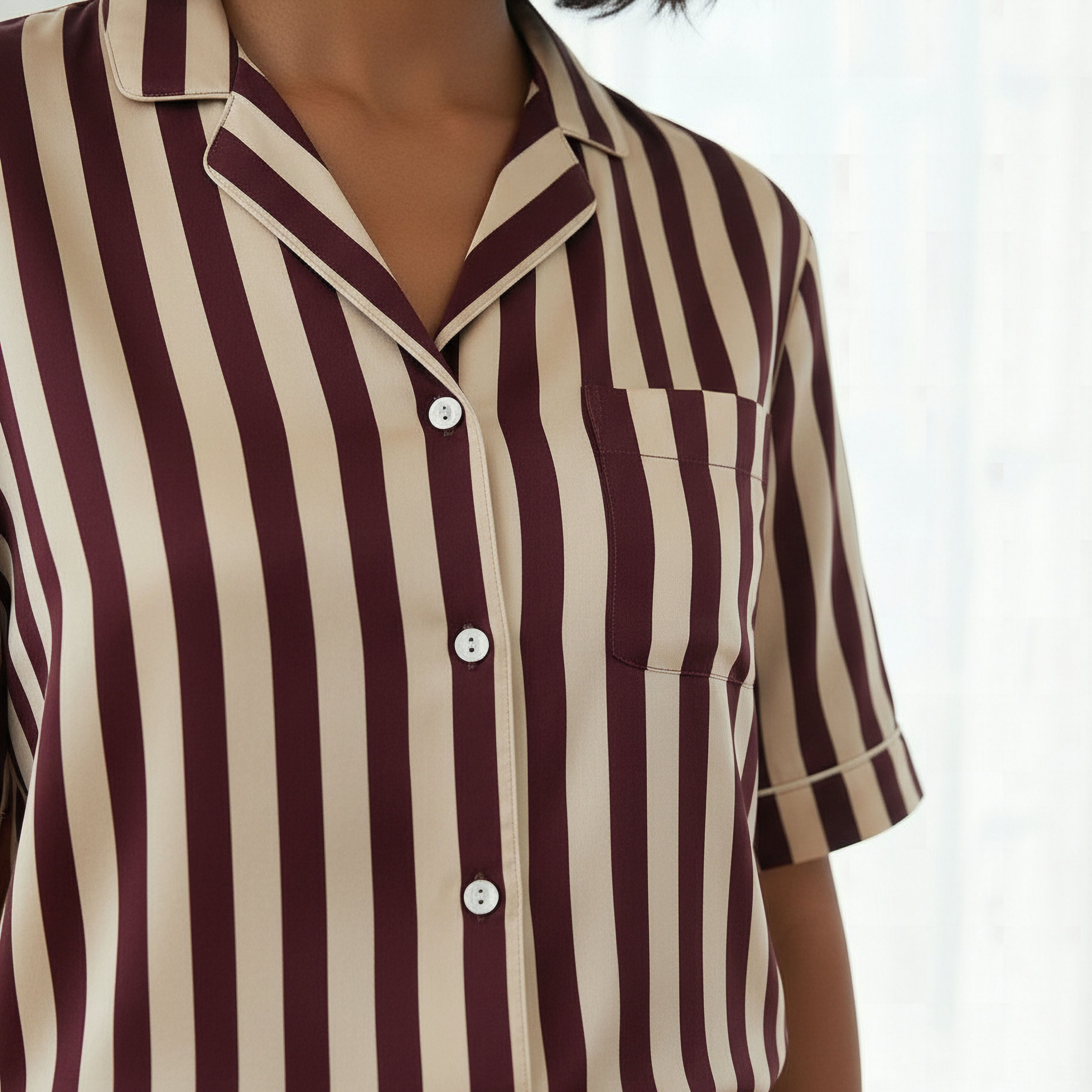 طقم شورت وقميص بأزرار من آدارايا-women-clothing-nightwear-pyjamas-shortsets-image-2