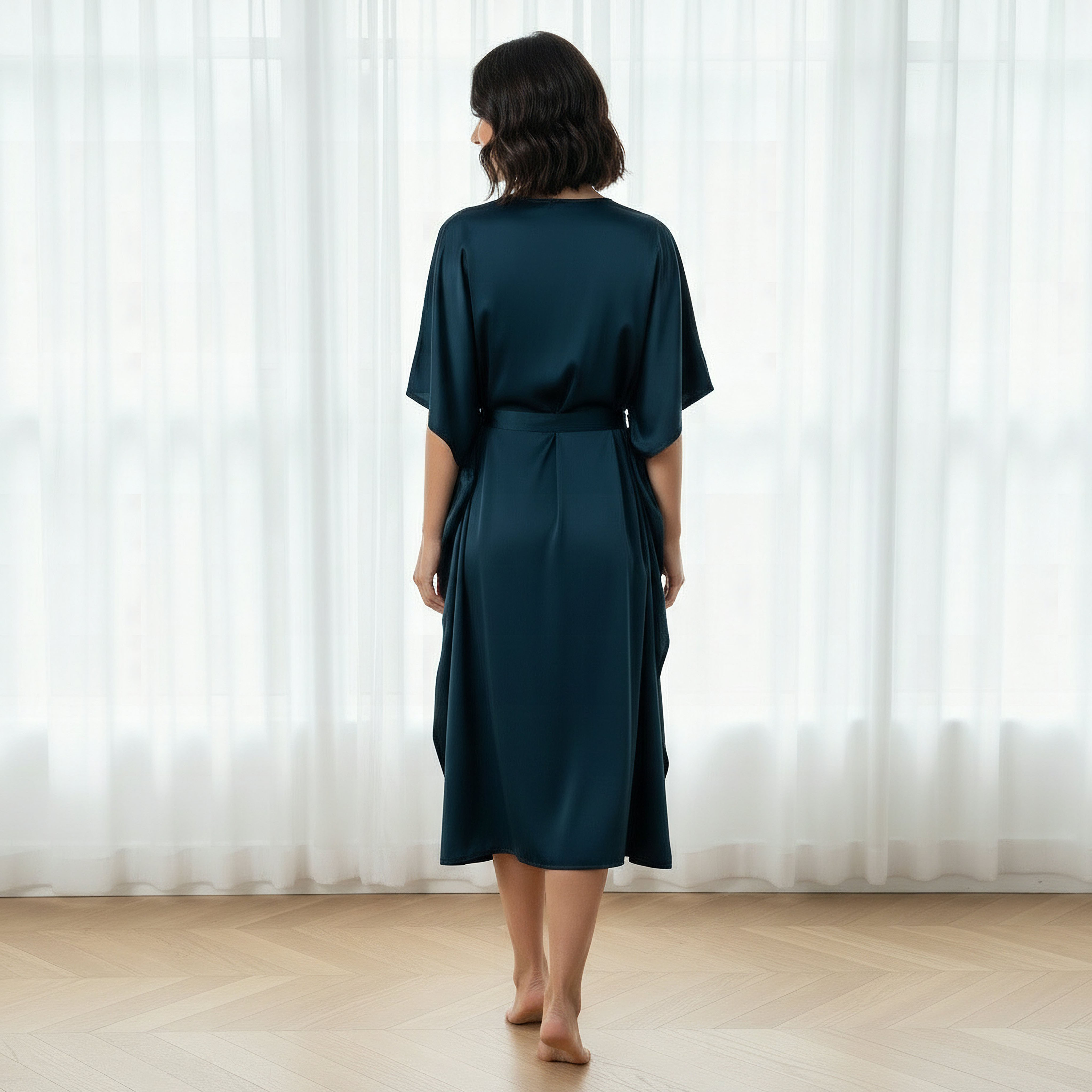 Adaraya Night Dress Short Sleeve With Belt-women-clothing-nightwear-nighties-image-3