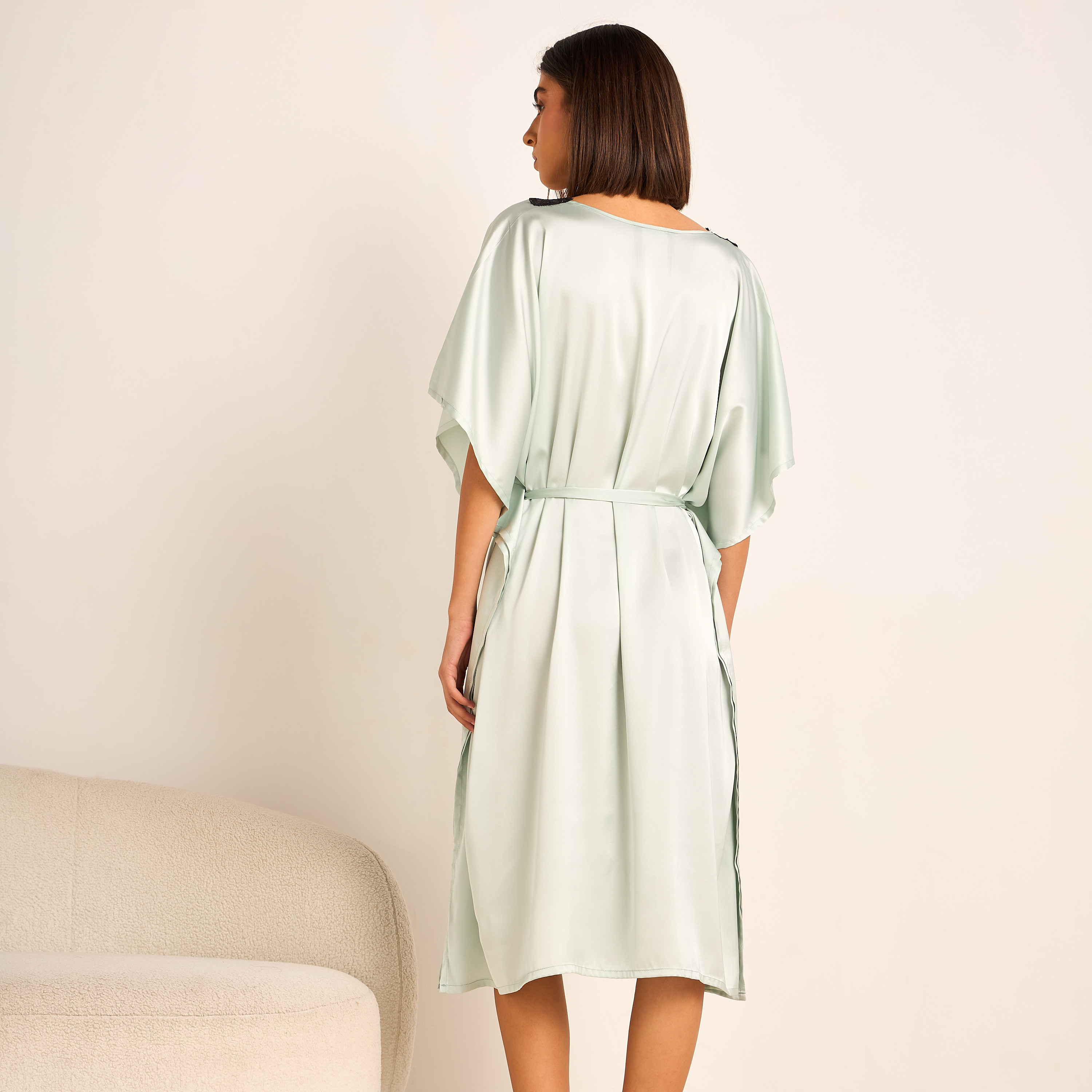 Adaraya Night Dress Short Sleeve With Belt-women-clothing-nightwear-nighties-image-3