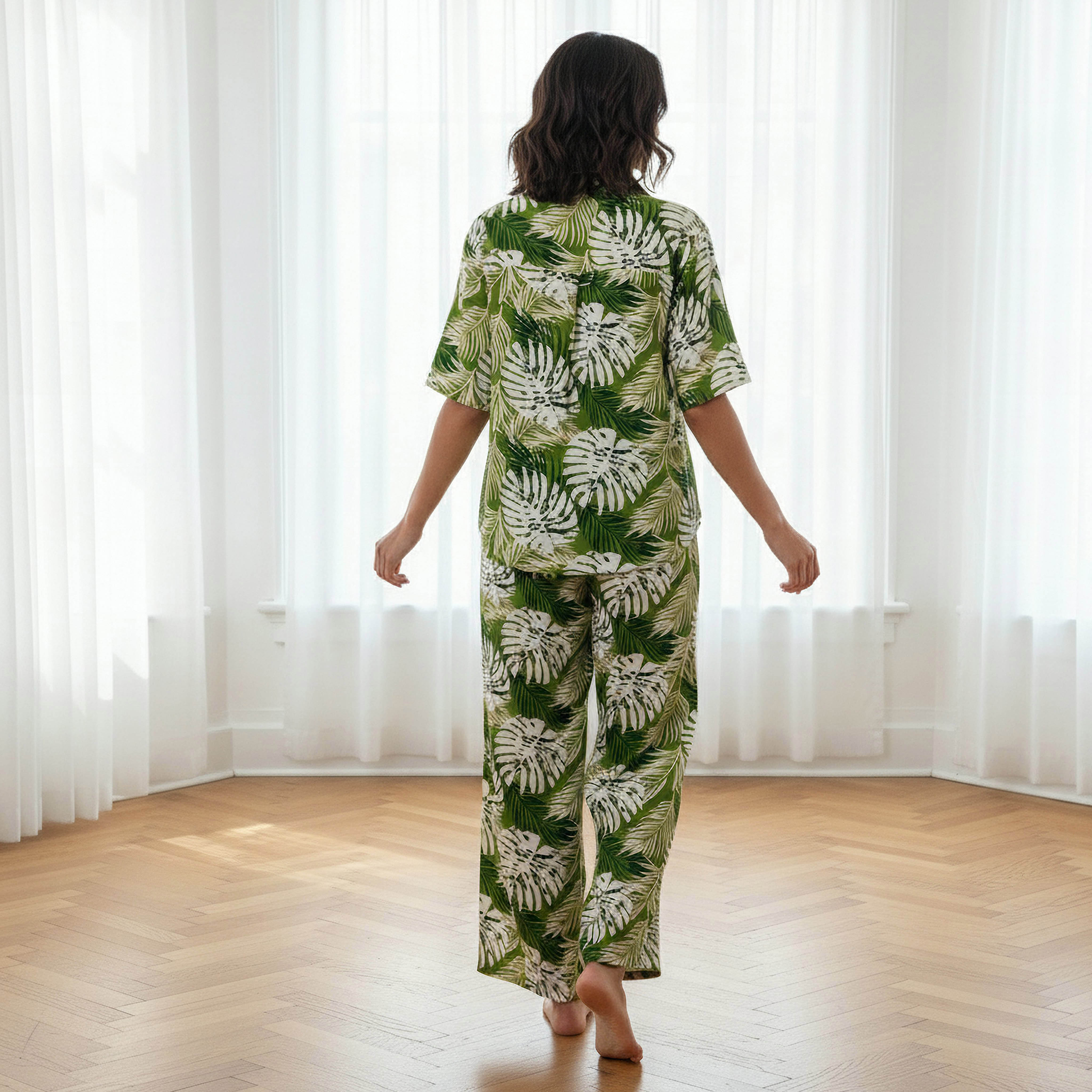 Aadaraya Pyjama Set Button-Down Shirt & Trousers-women-clothing-nightwear-pyjamas-longsets-image-3