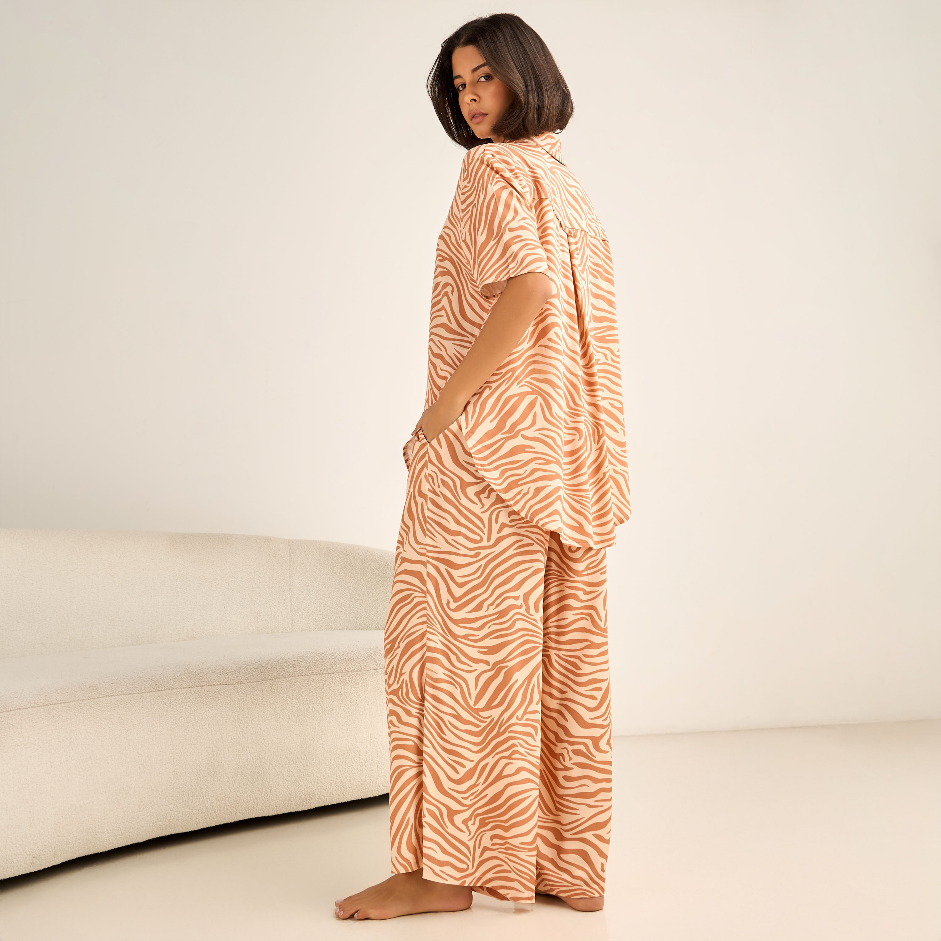 Aadaraya Pyjama Set Button-Down Shirt & Trousers-women-clothing-nightwear-pyjamas-longsets-image-3