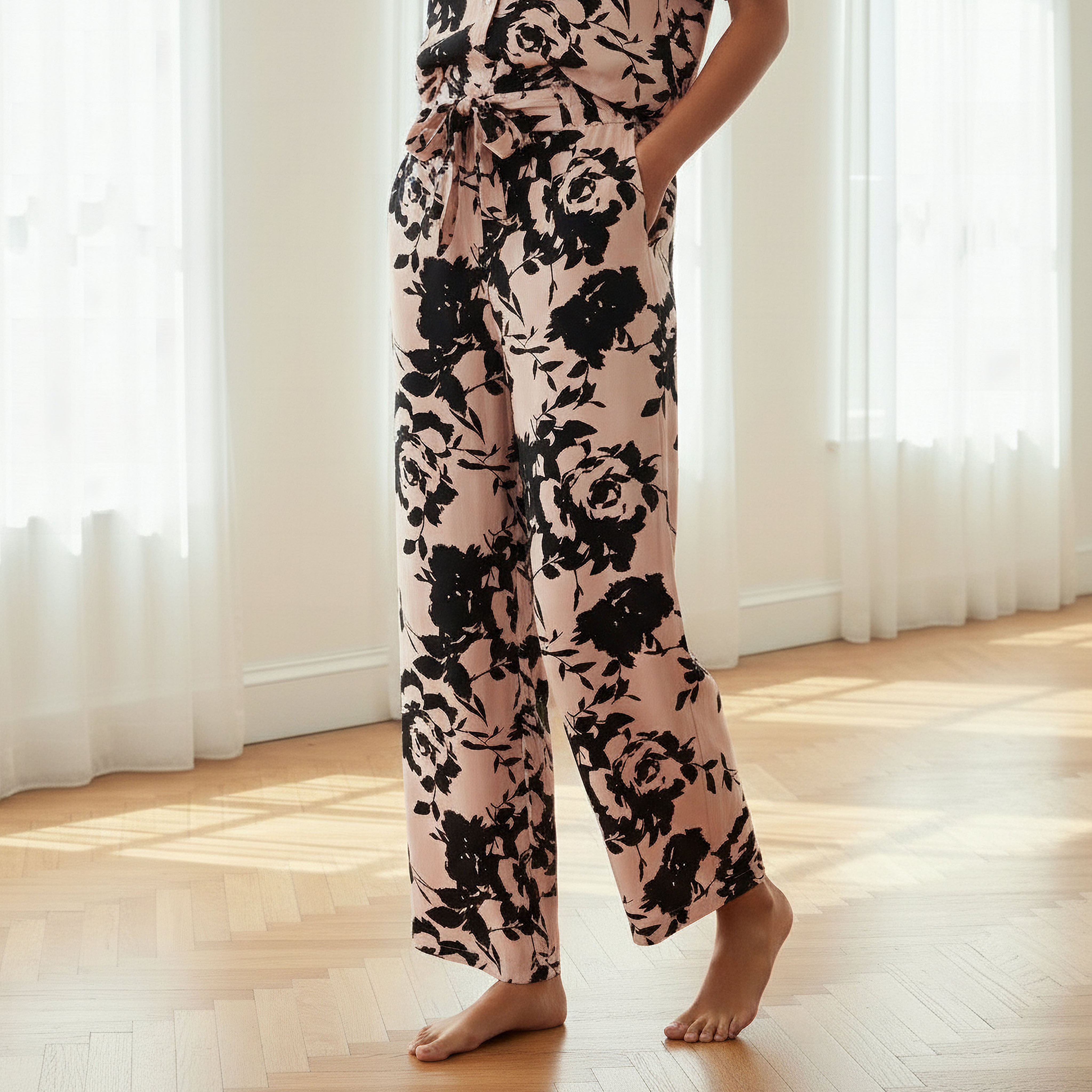 Aadaraya Pyjama Set Button-Down Shirt & Trousers-women-clothing-nightwear-pyjamas-longsets-image-4