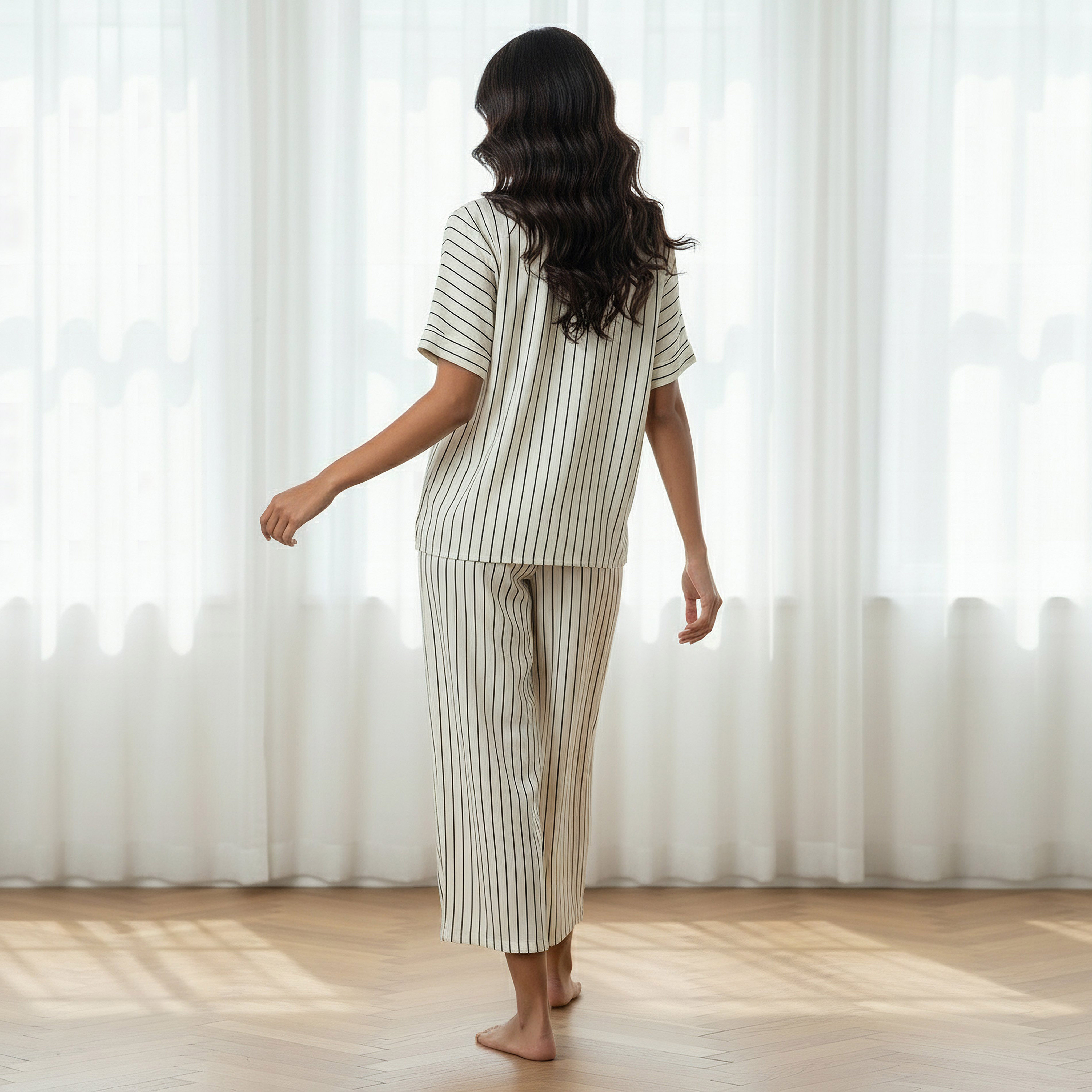 Aadaraya Pyjama Set Button-Down Shirt & Trousers-women-clothing-nightwear-pyjamas-longsets-image-3