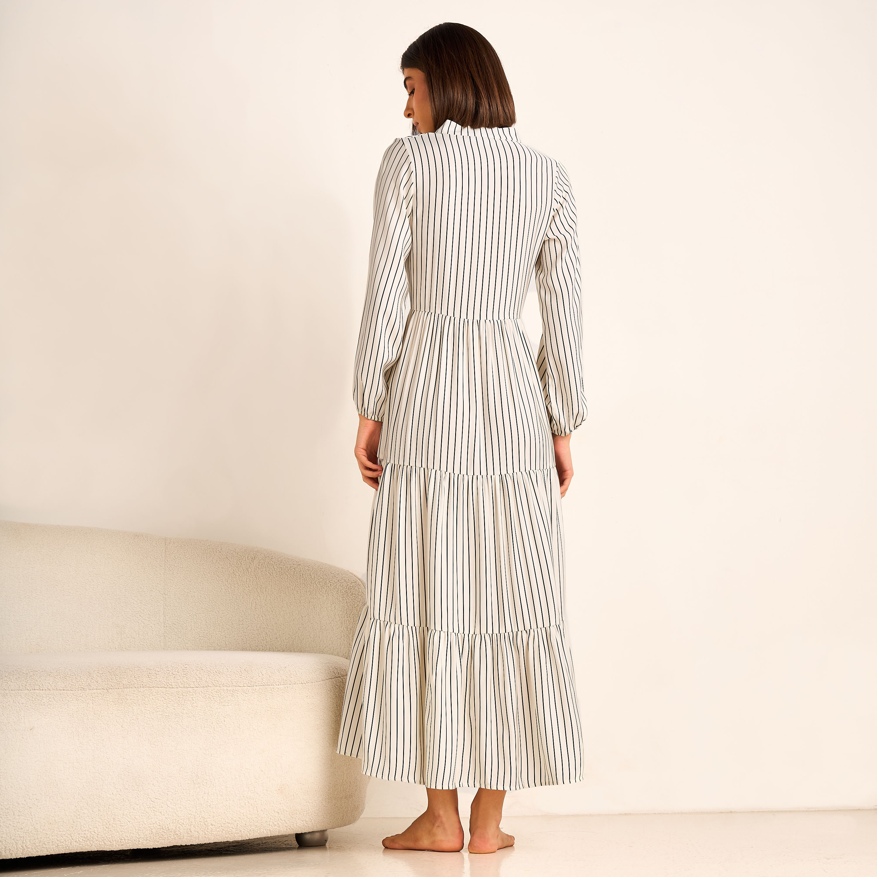 Aadaraya Night Gown Long Sleeves Striped-PROMO_SP_OM_2FOR16_110625-image-3