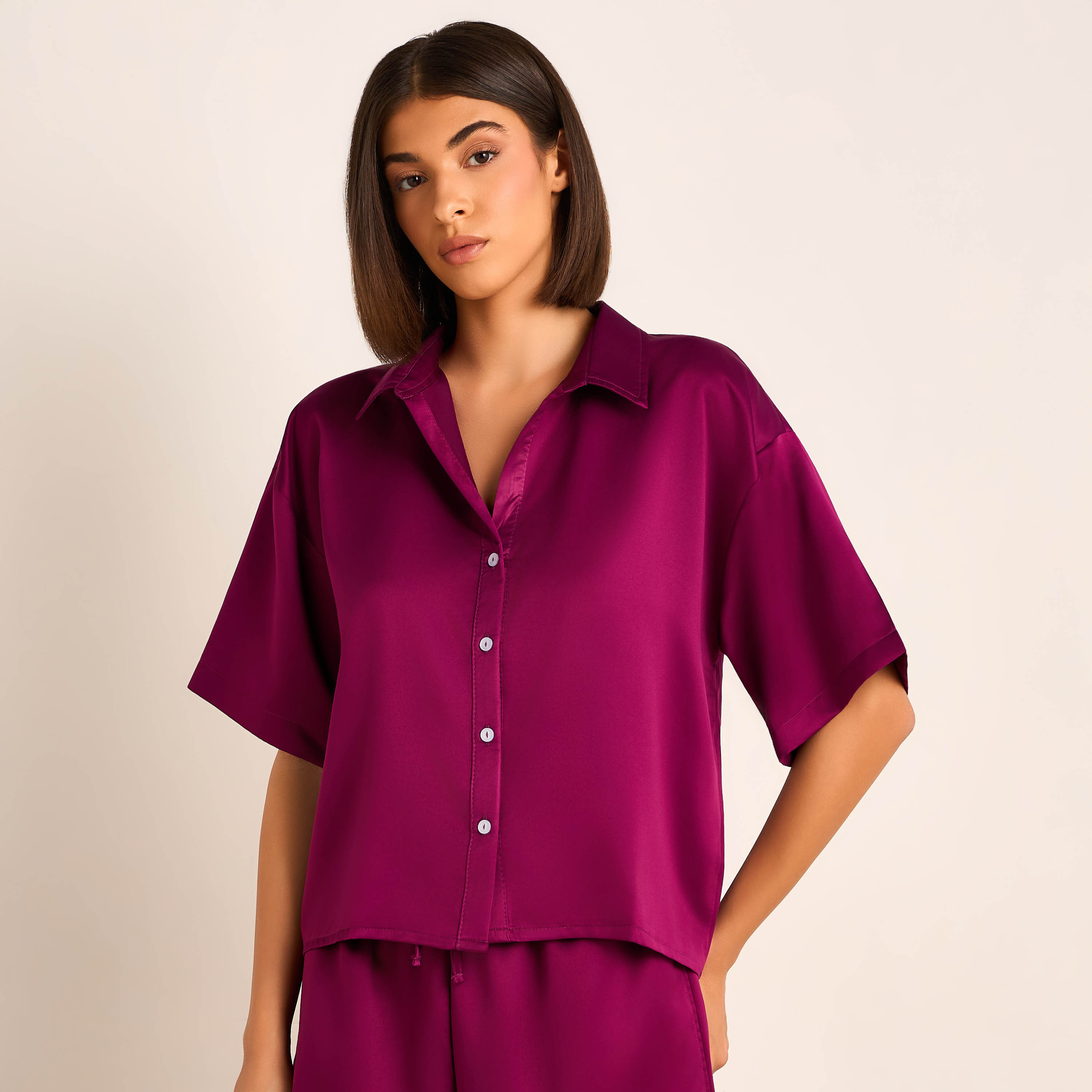 Aadaraya Pyjama Set Button-Down Shirt & Trousers-women-clothing-nightwear-pyjamas-longsets-image-2