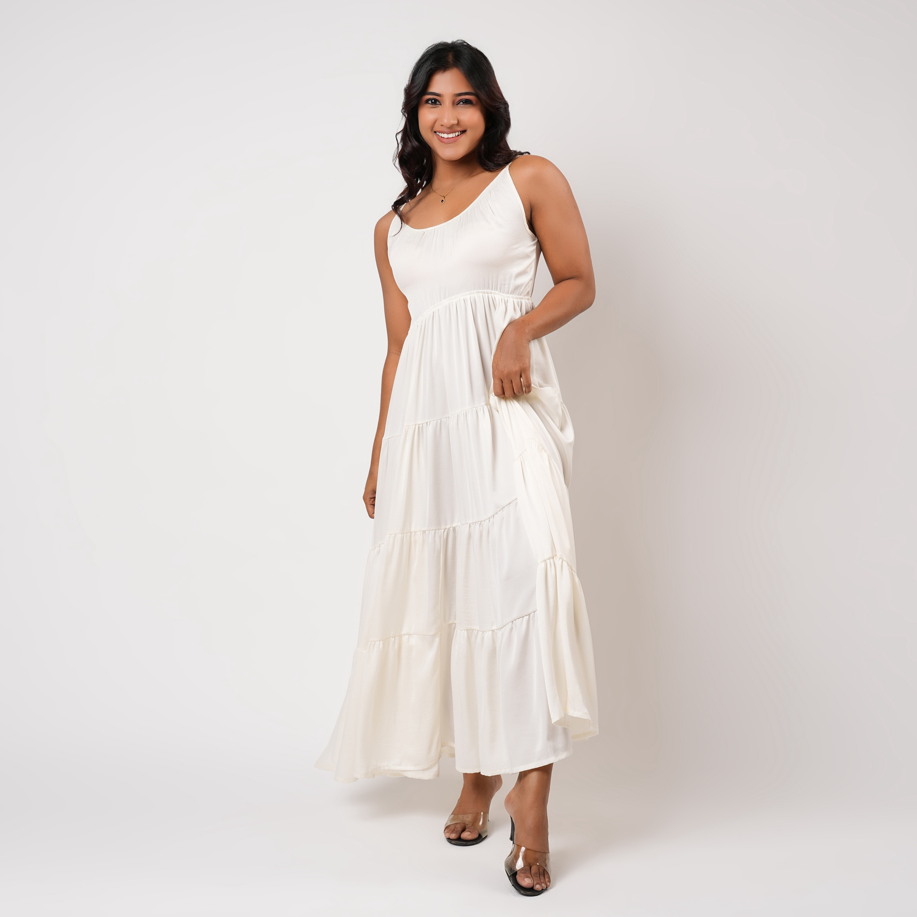 فستان نوم ماكسي بدون أكمام متعدد الطبقات من آدارايا-women-clothing-nightwear-nighties-image-1