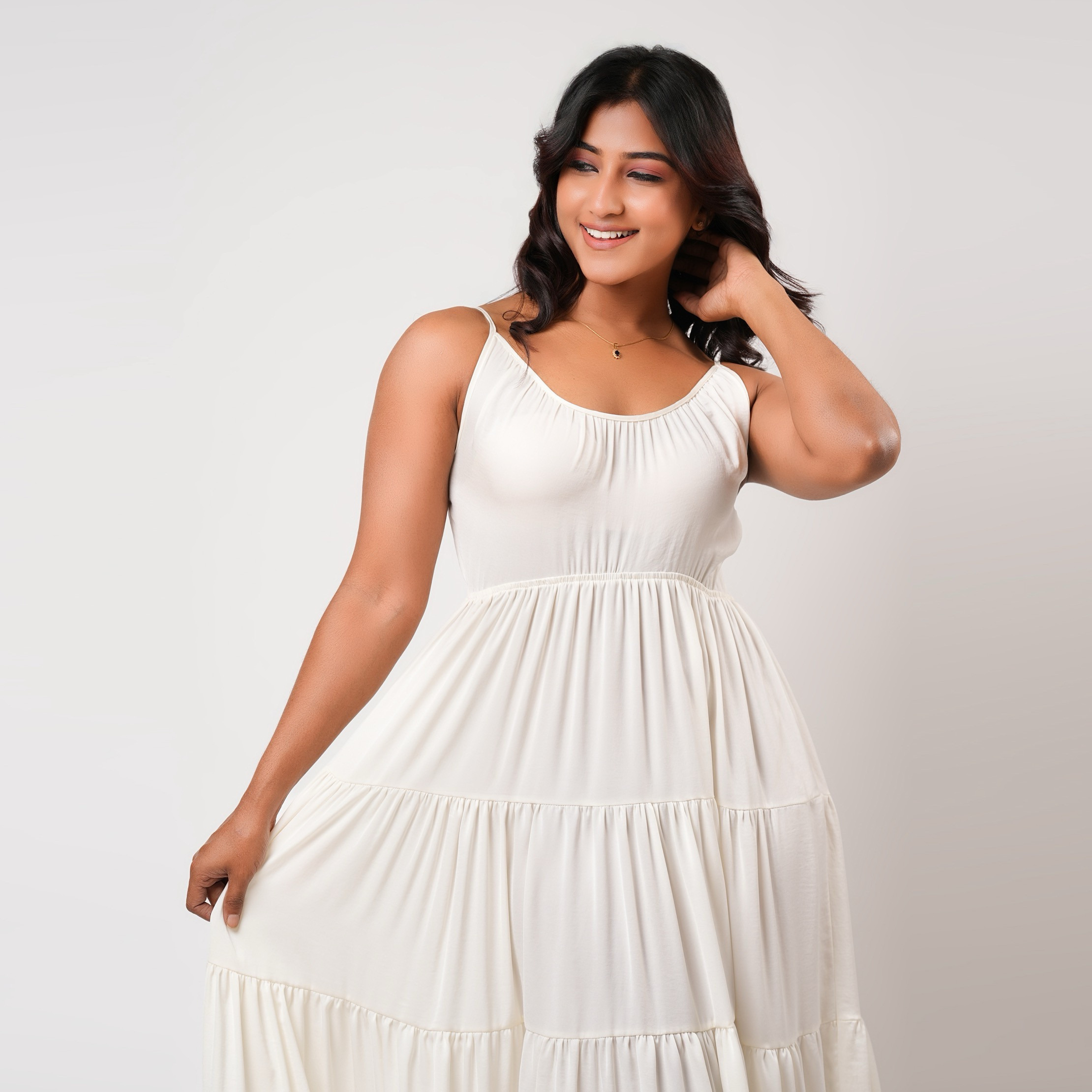 فستان نوم ماكسي بدون أكمام متعدد الطبقات من آدارايا-women-clothing-nightwear-nighties-image-4