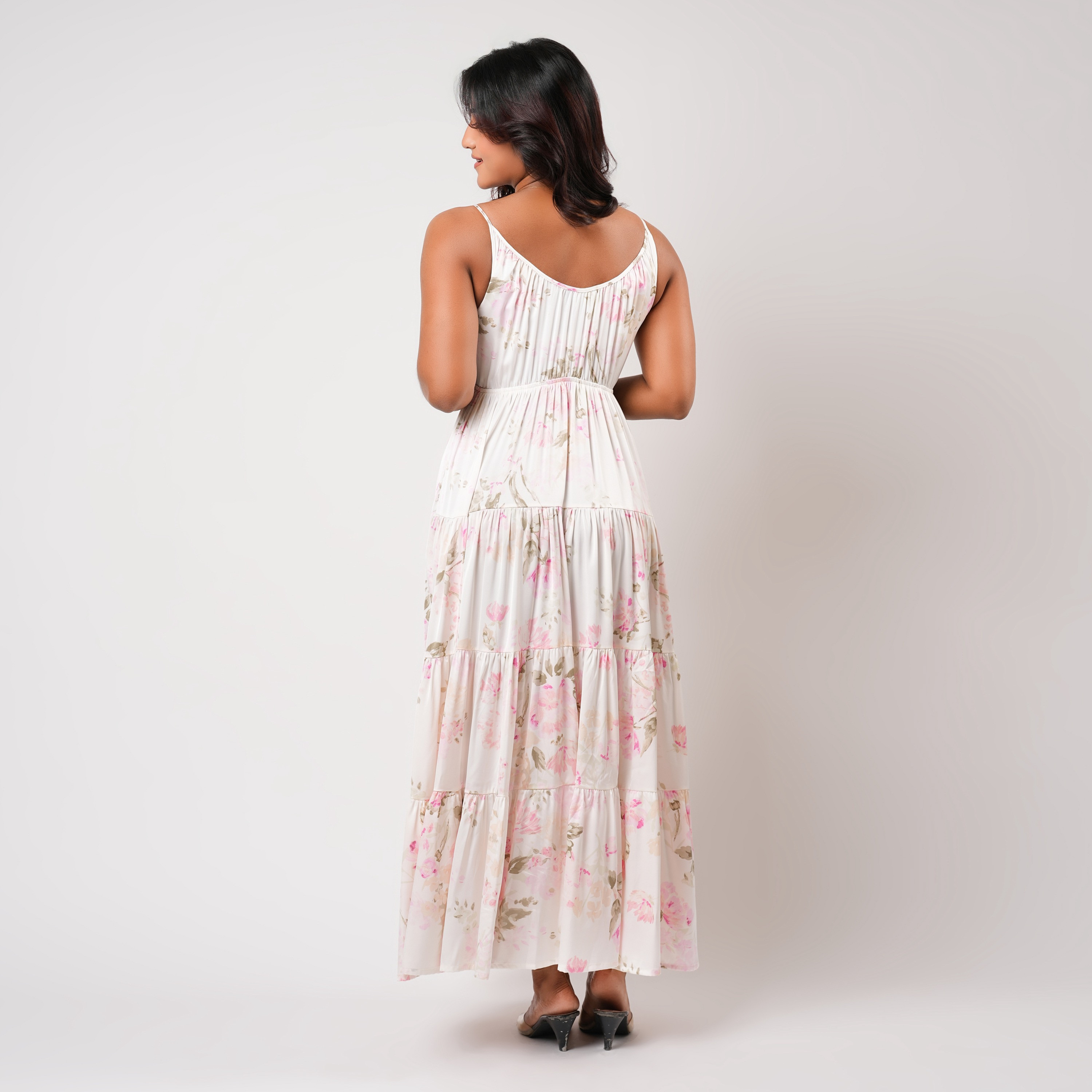 Aadaraya Sleeveless Tiered Maxi Night Gown with Floral Print-women-clothing-nightwear-nighties-image-4