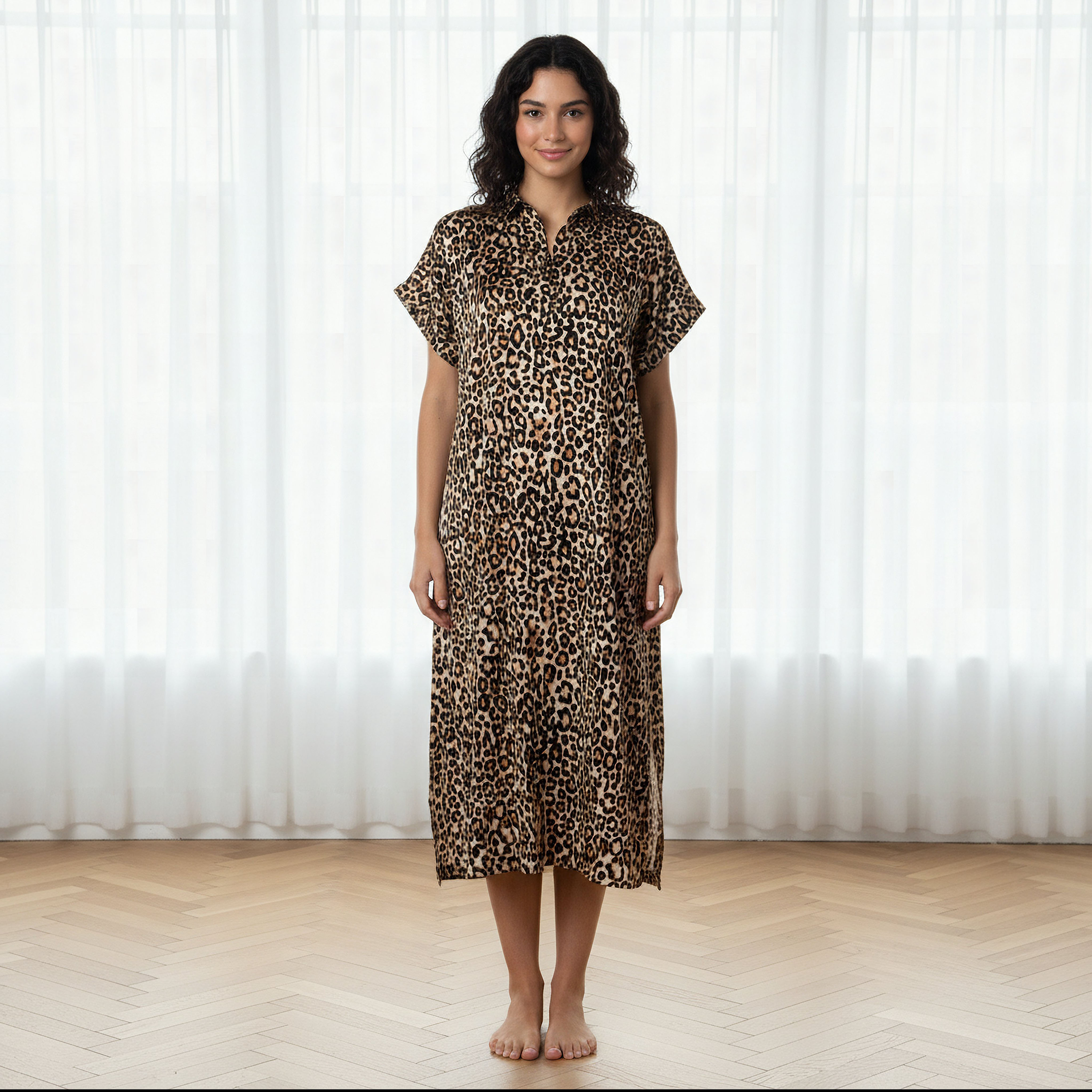 Aadaraya Night Dress Short Sleeve Animal Print-PROMO_SP_OM_2FOR16_110625-image-2