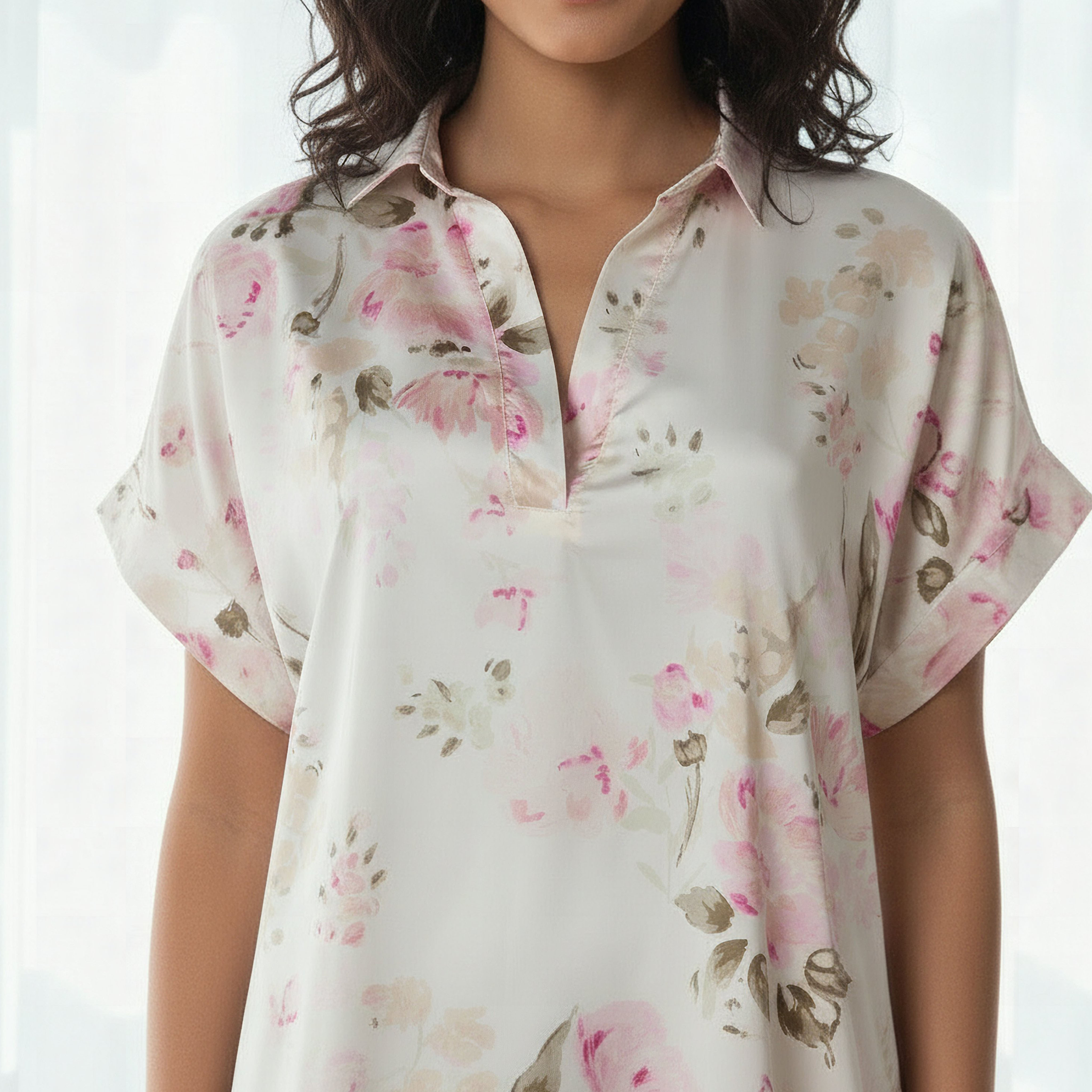 Aadaraya Night Dress Short Sleeve Floral Print-PROMO_SP_OM_2FOR16_110625-image-4