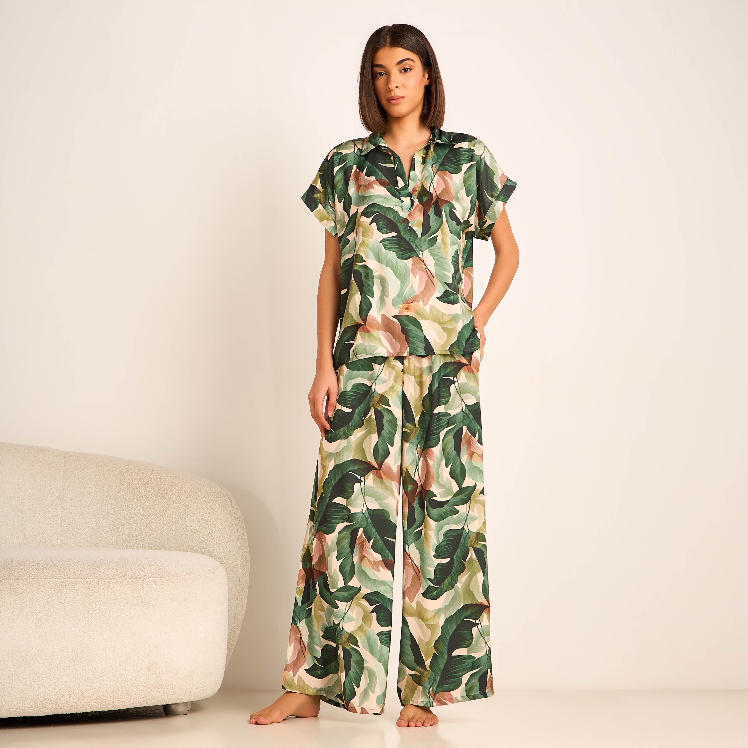 Pyjama Set Top & Wide Leg Bottom-women-clothing-nightwear-pyjamas-longsets-image-1