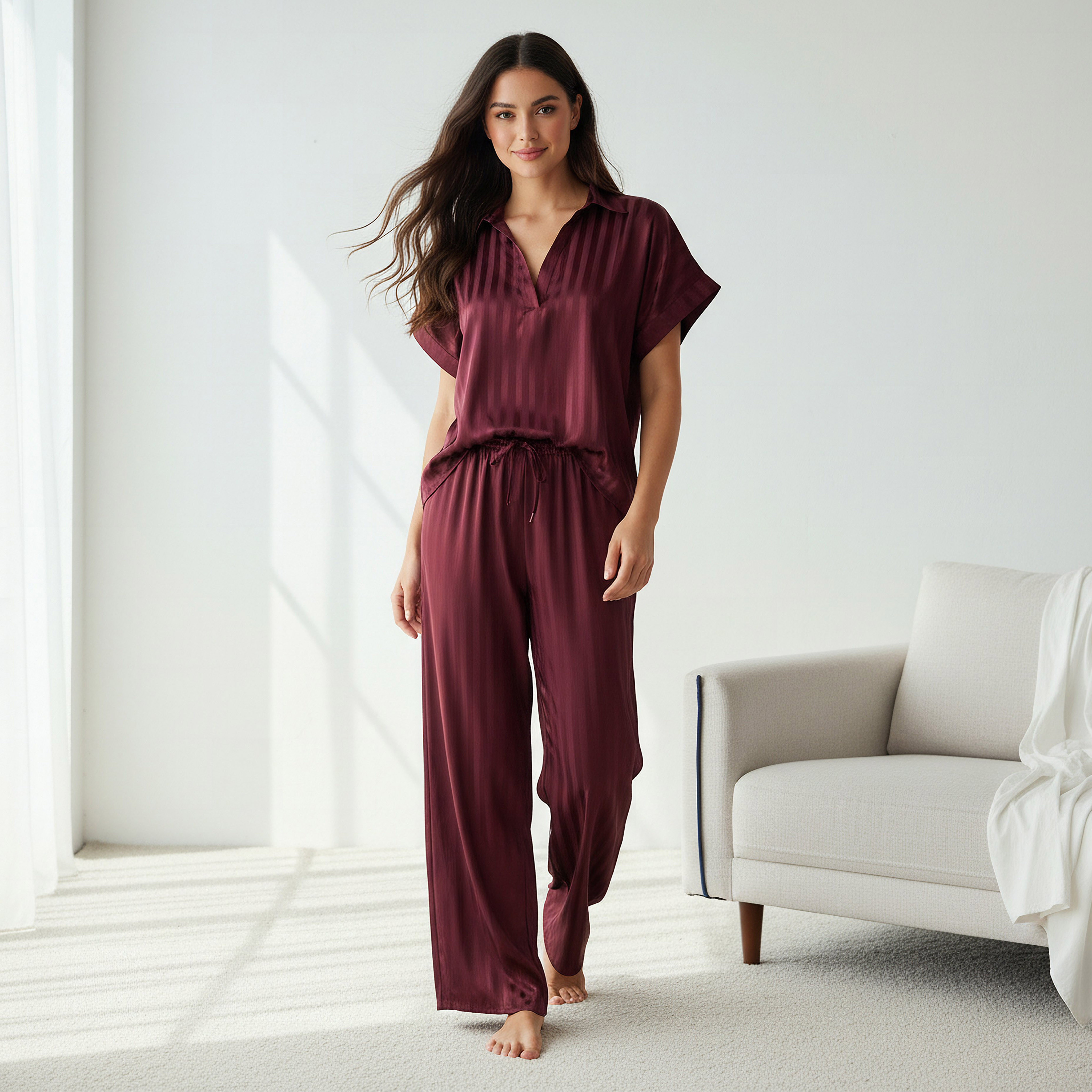 Pyjama Set Top & Wide Leg Bottom-women-clothing-nightwear-pyjamas-longsets-image-1