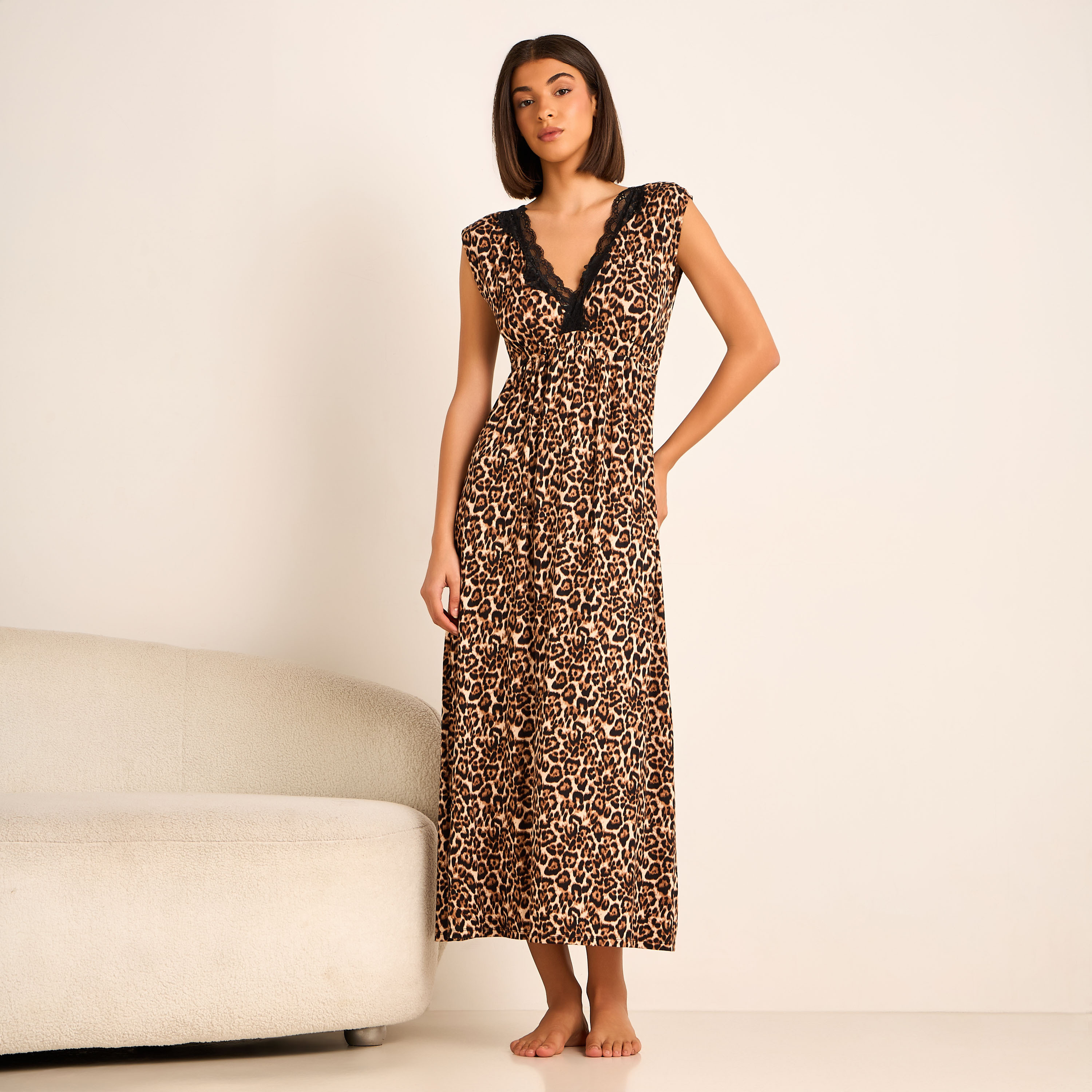 Aadaraya Night Gown Short Sleeves Lace Trim-PROMO_SP_SA_BUNDLE_2FOR159_180925-image-1
