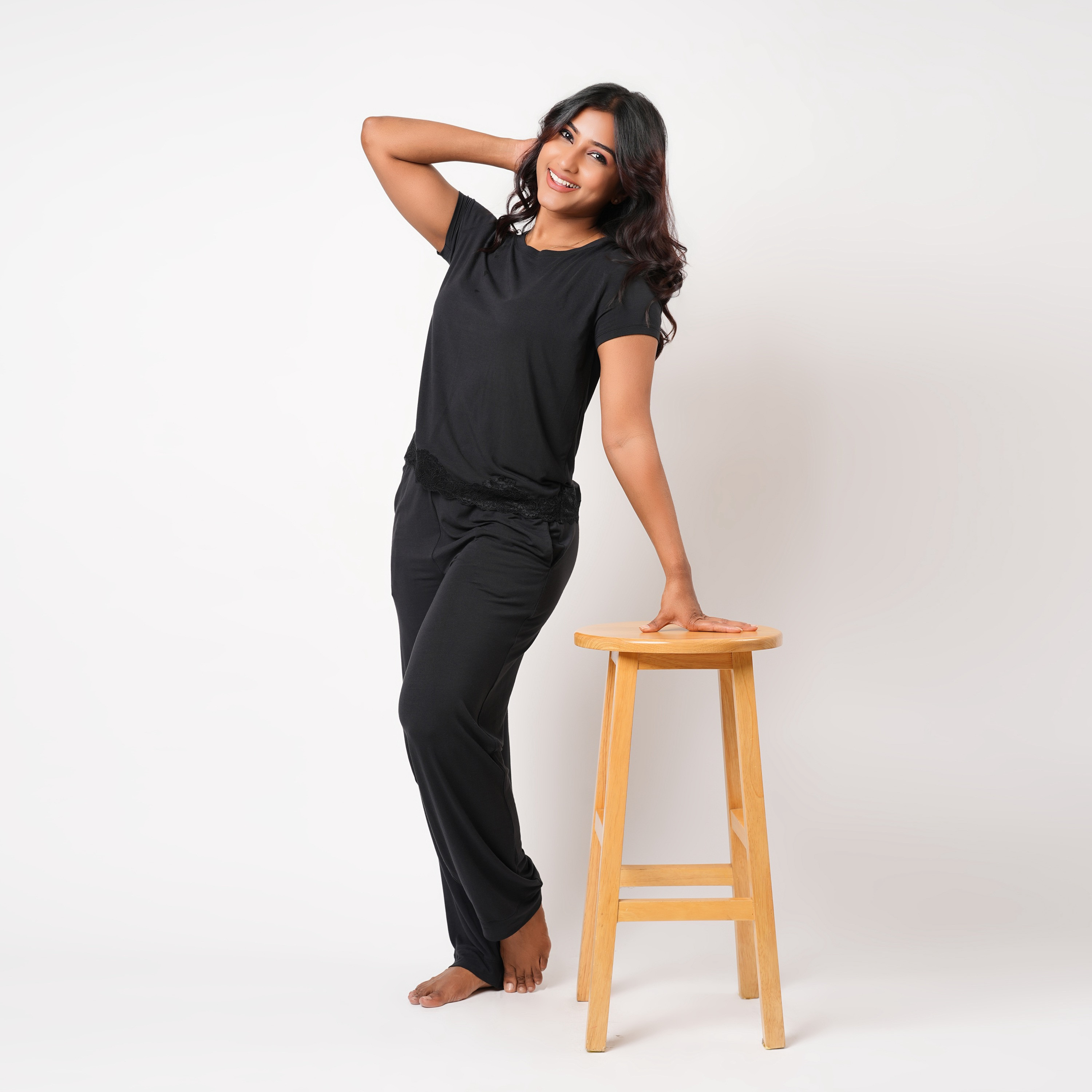 Aadaraya Pyjama Set T-shirt & Trousers-women-clothing-nightwear-pyjamas-longsets-image-4