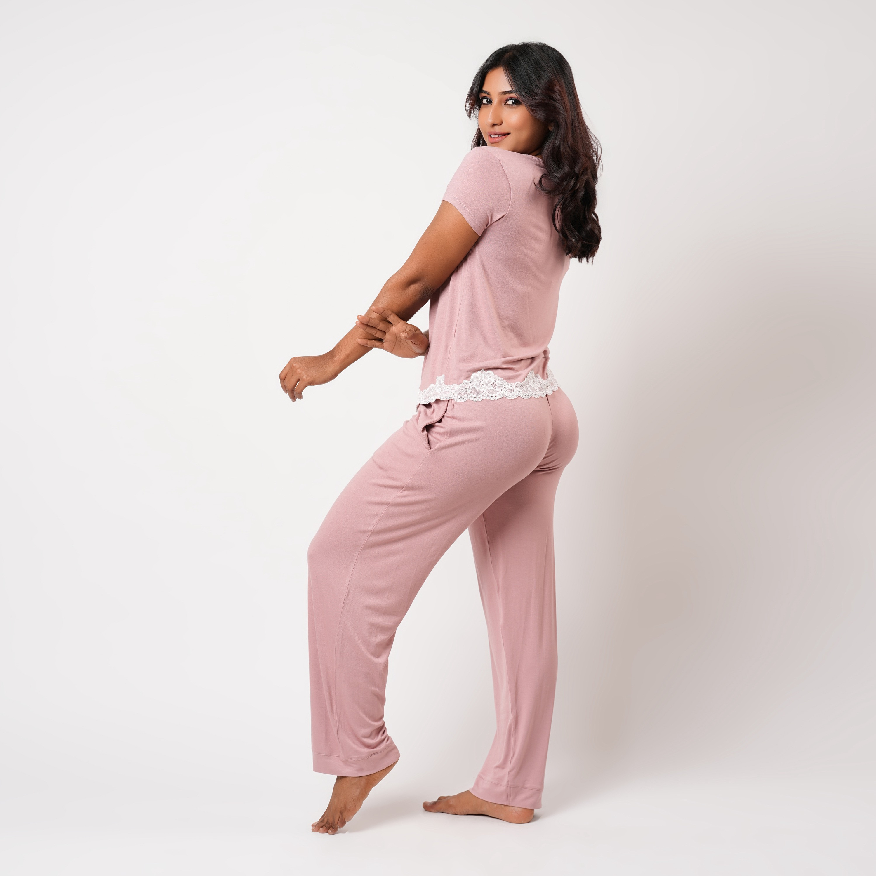 Aadaraya Pyjama Set T-shirt & Trousers-women-clothing-nightwear-pyjamas-longsets-image-2