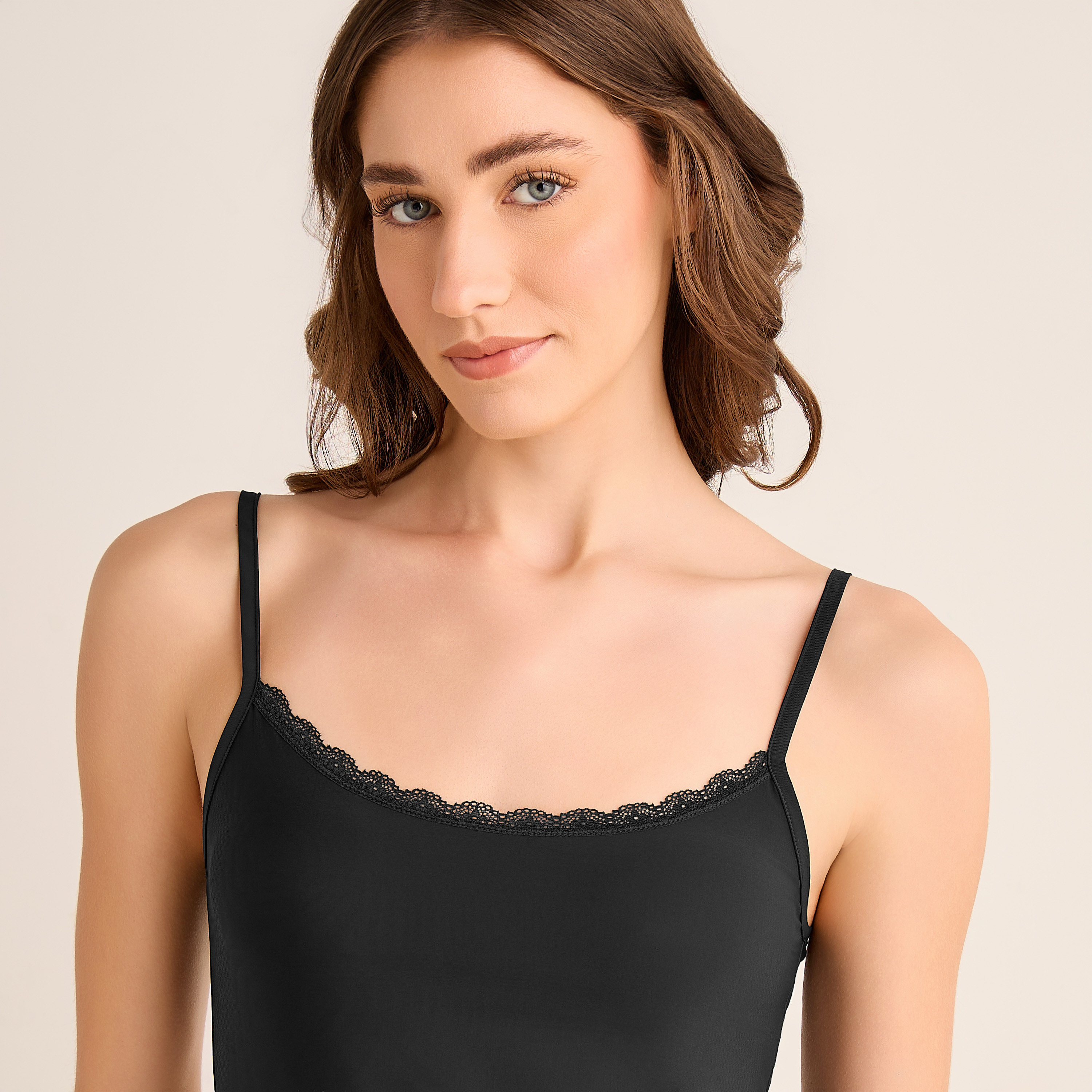 Set of 2 - Long Slip Dress Sleeveless Lace Trim-women-clothing-nightwear-nighties-image-6