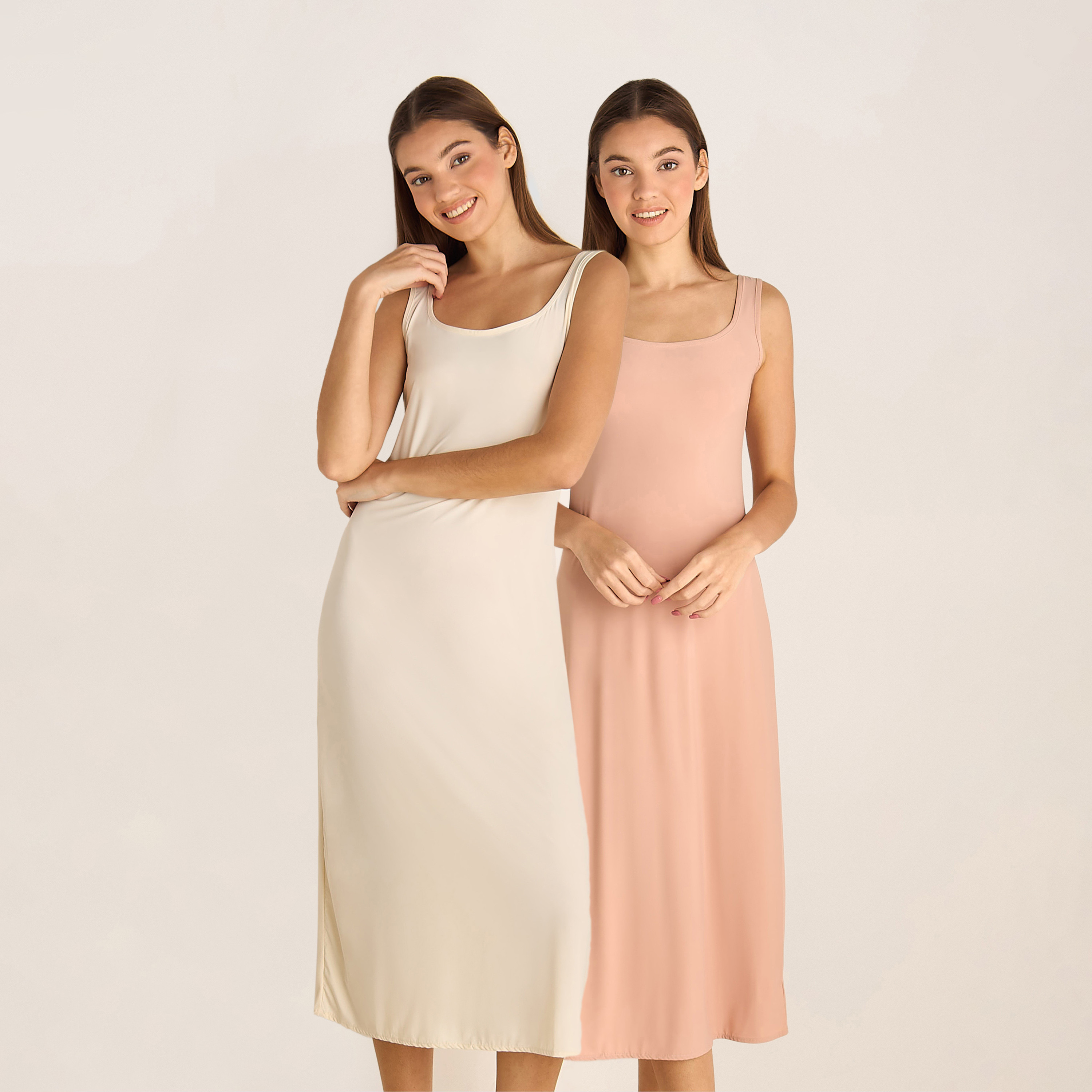 Set of 2 - Slip Dress Sleeveless-women-clothing-nightwear-nighties-image-1